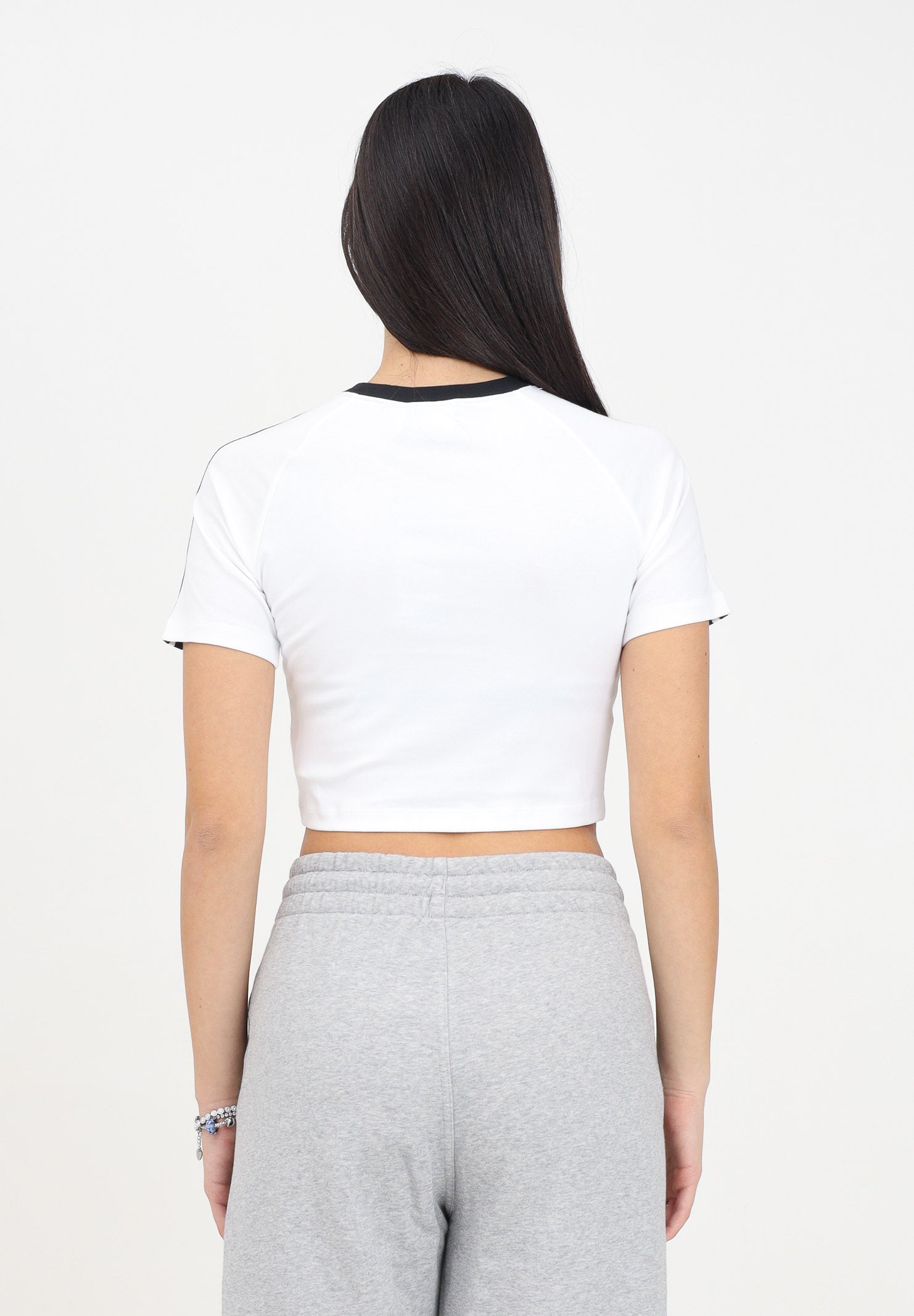 T-shirt a manica corta 3-Stripes bianca da donna IP0662 . ADIDAS ORIGINALS