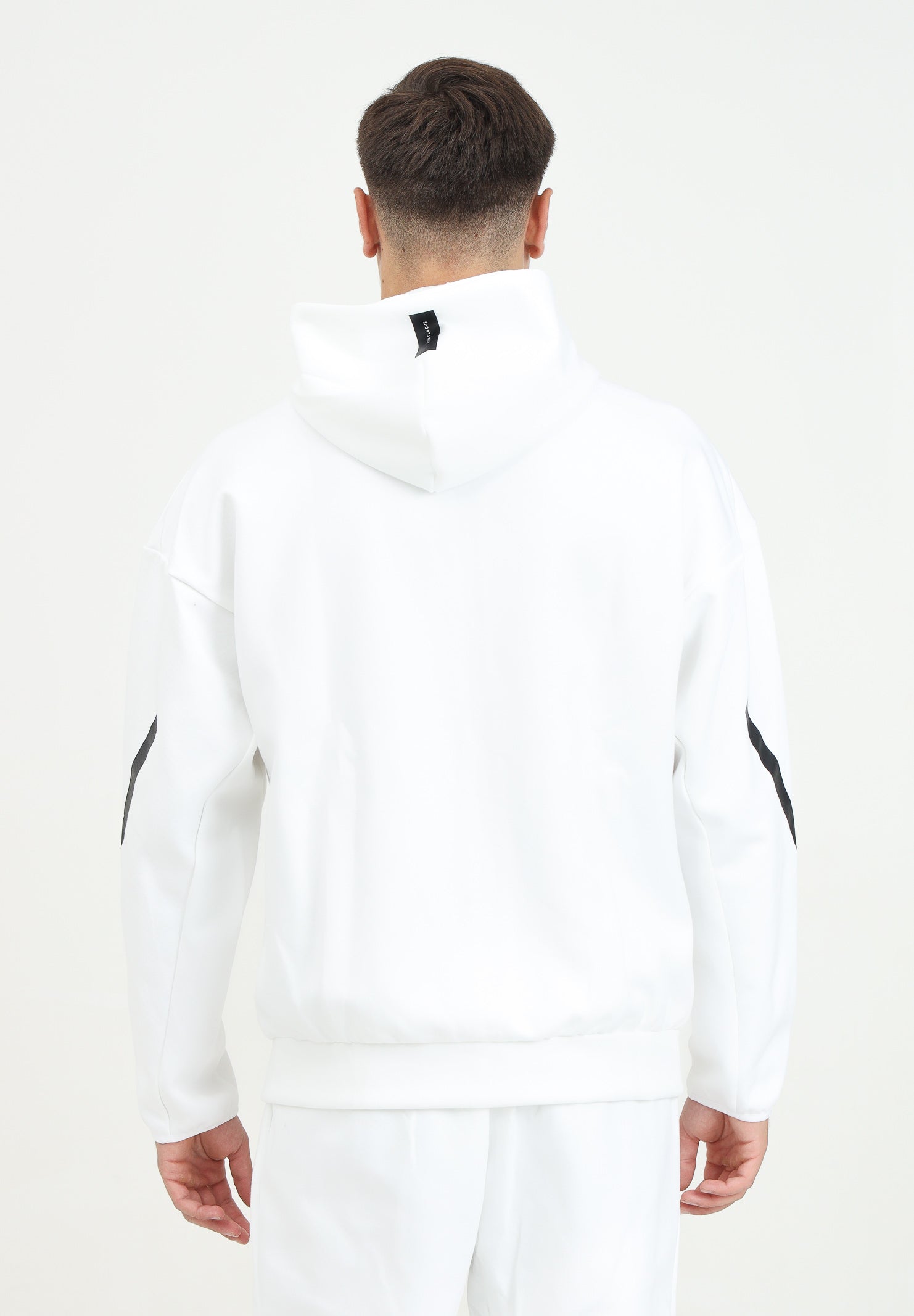 Felpa con zip New adidas Z.N.E. bianca da uomo JF2443 . ADIDAS PERFORMANCE