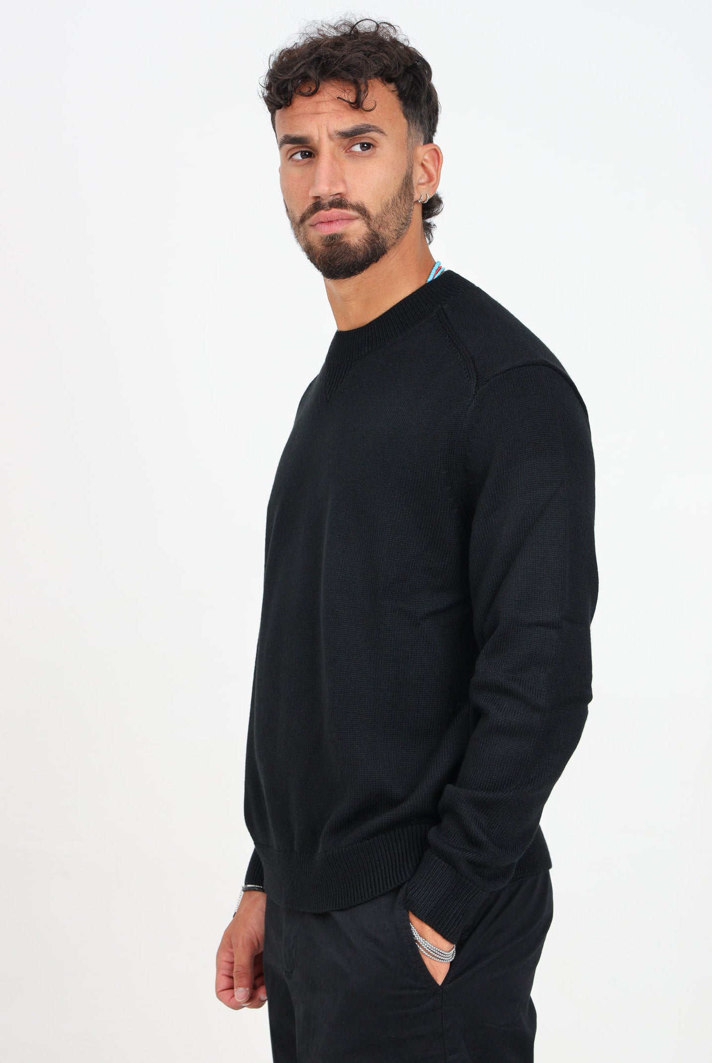 Maglioncino girocollo nero da uomo 6DZM1FZM1LZ 1200 ARMANI EXCHANGE