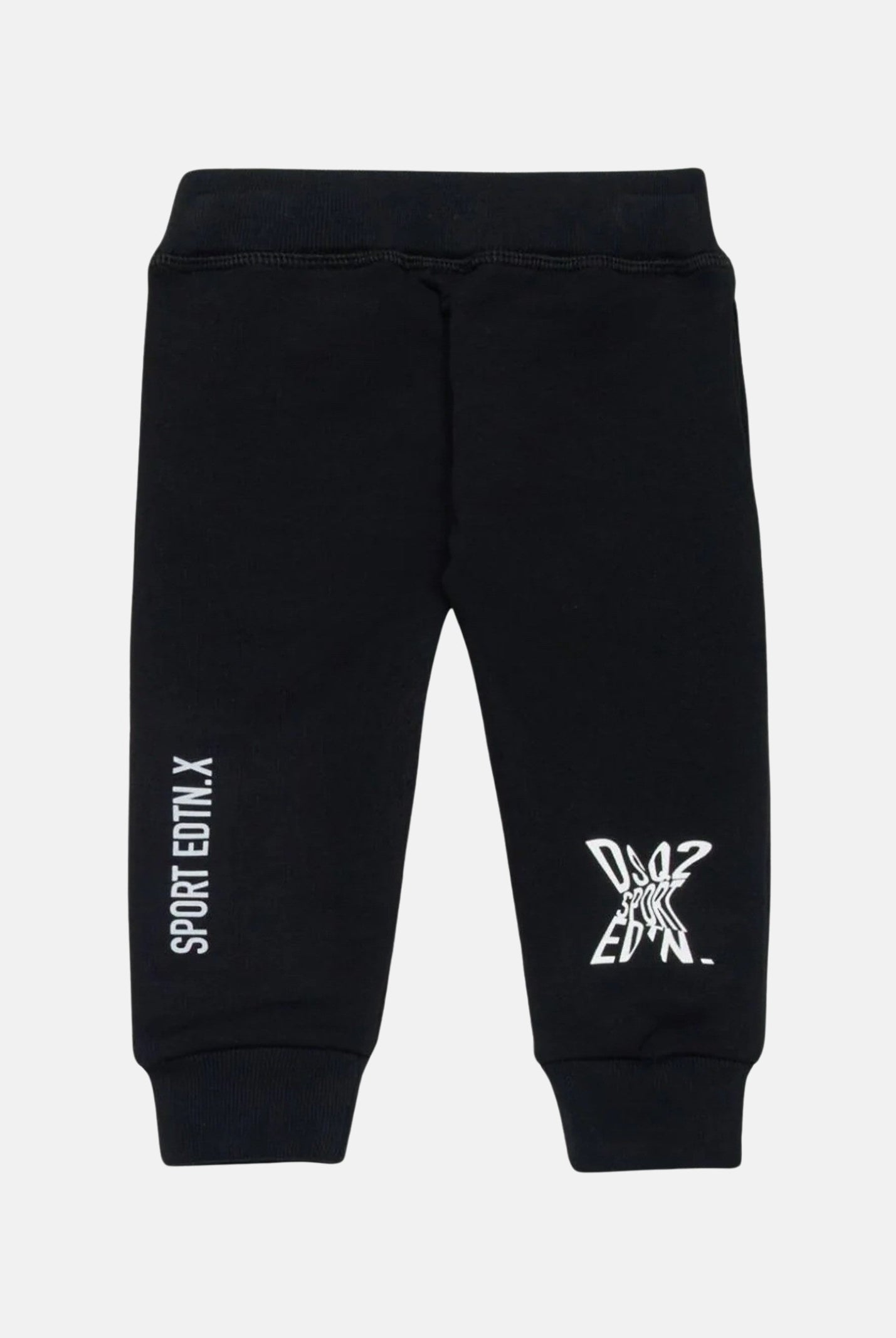 Pantalone nero da neonato con stampa logo DQ2547D003G DQ900 DSQUARED2