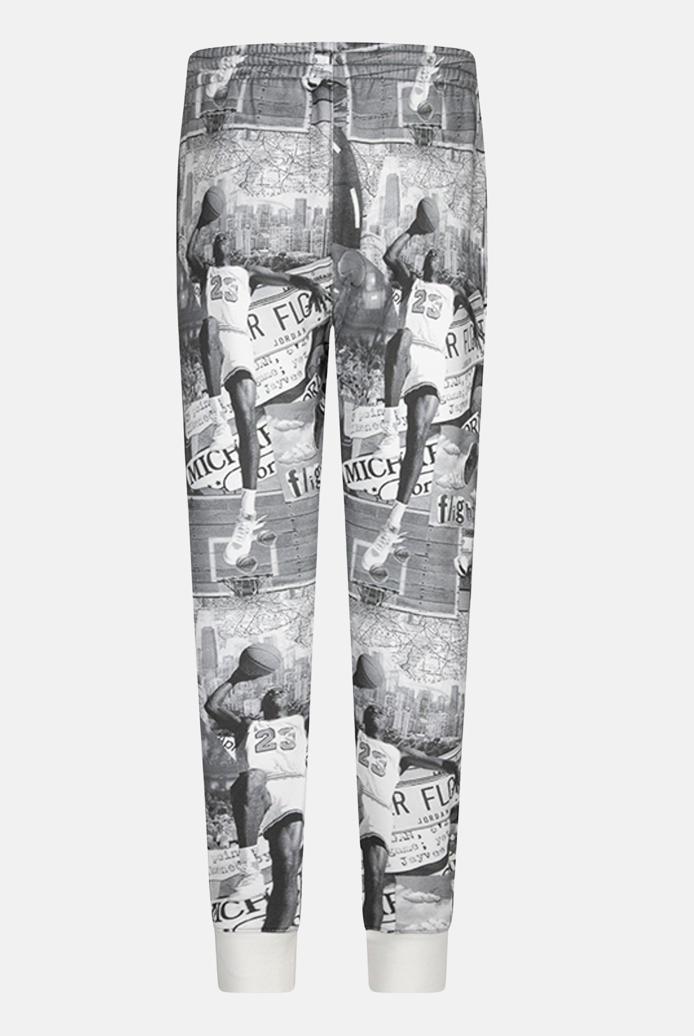 Pantalone sportivo MJ Brooklyn bianco e grigio da bambino 95D290 023 JORDAN