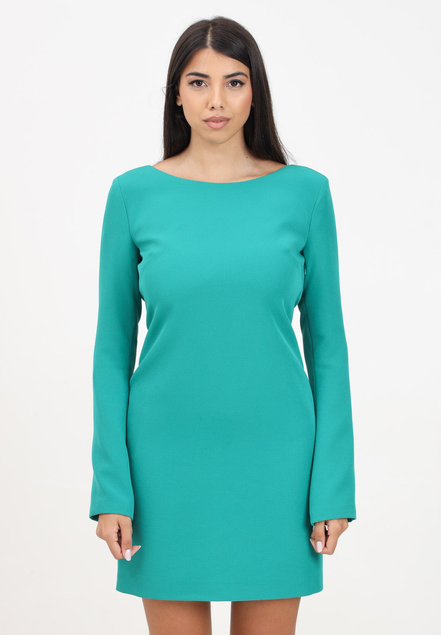 Abito corto verde da donna con schiena scoperta 77PAO914N0373 180 JUST CAVALLI