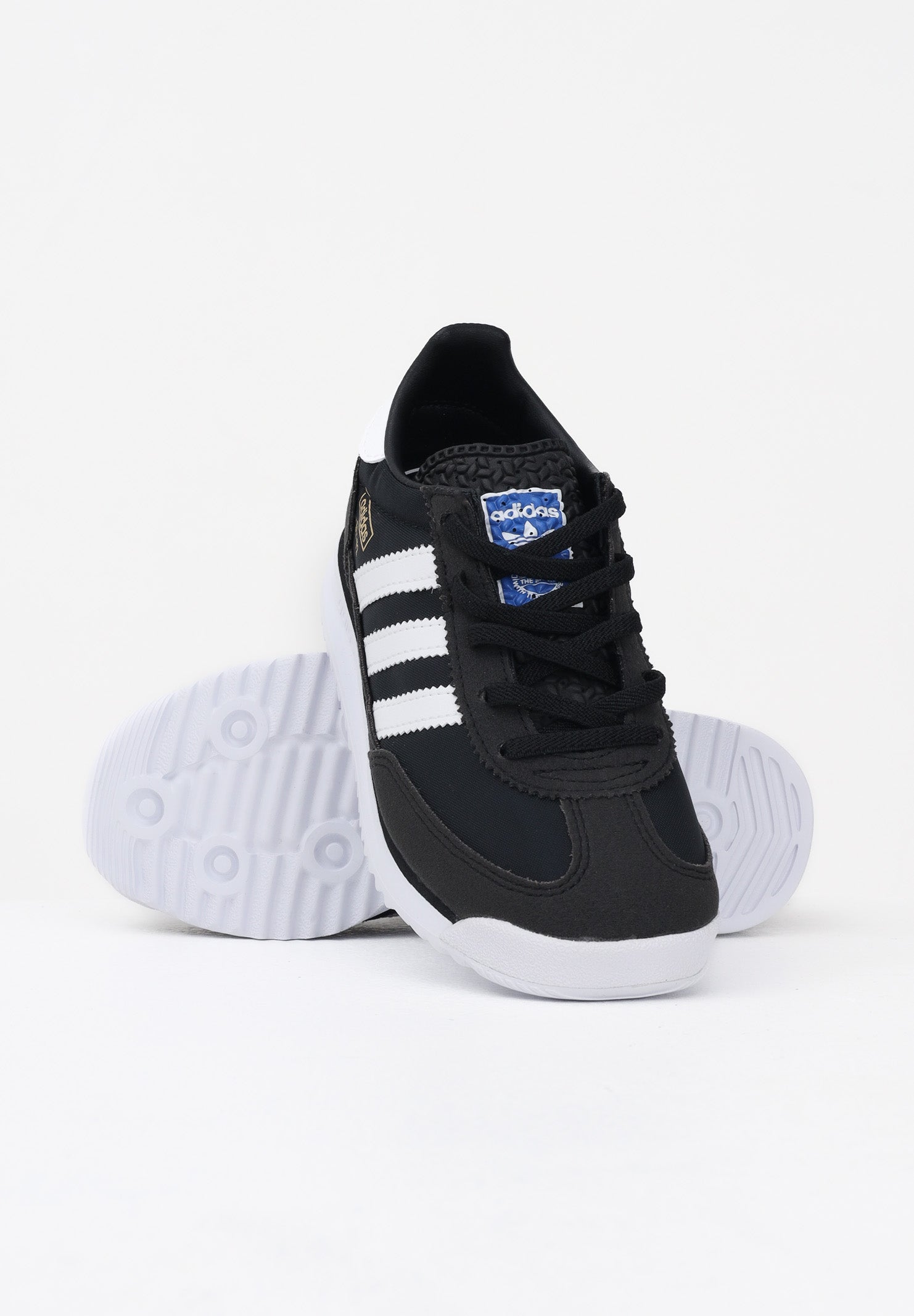 ADIDAS ORIGINALS Sneakers SL 72 RS Elastic Laces nere per bambino e bambina IH2982 . ADIDAS ORIGINALS