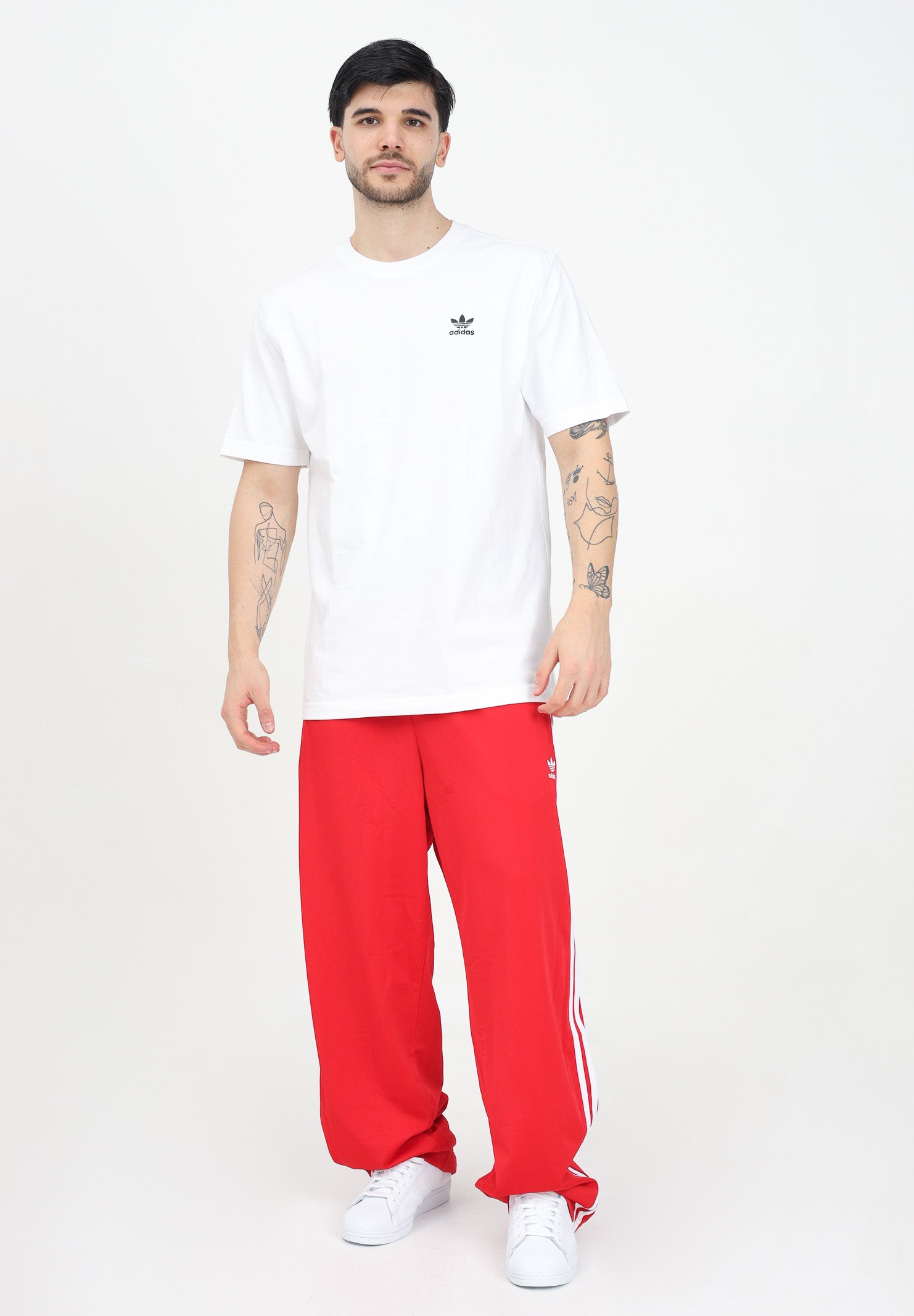 ADIDAS ORIGINALS Pantalone sportivo adicolor Classics Firebird rosso da uomo IJ7057 . ADIDAS ORIGINALS