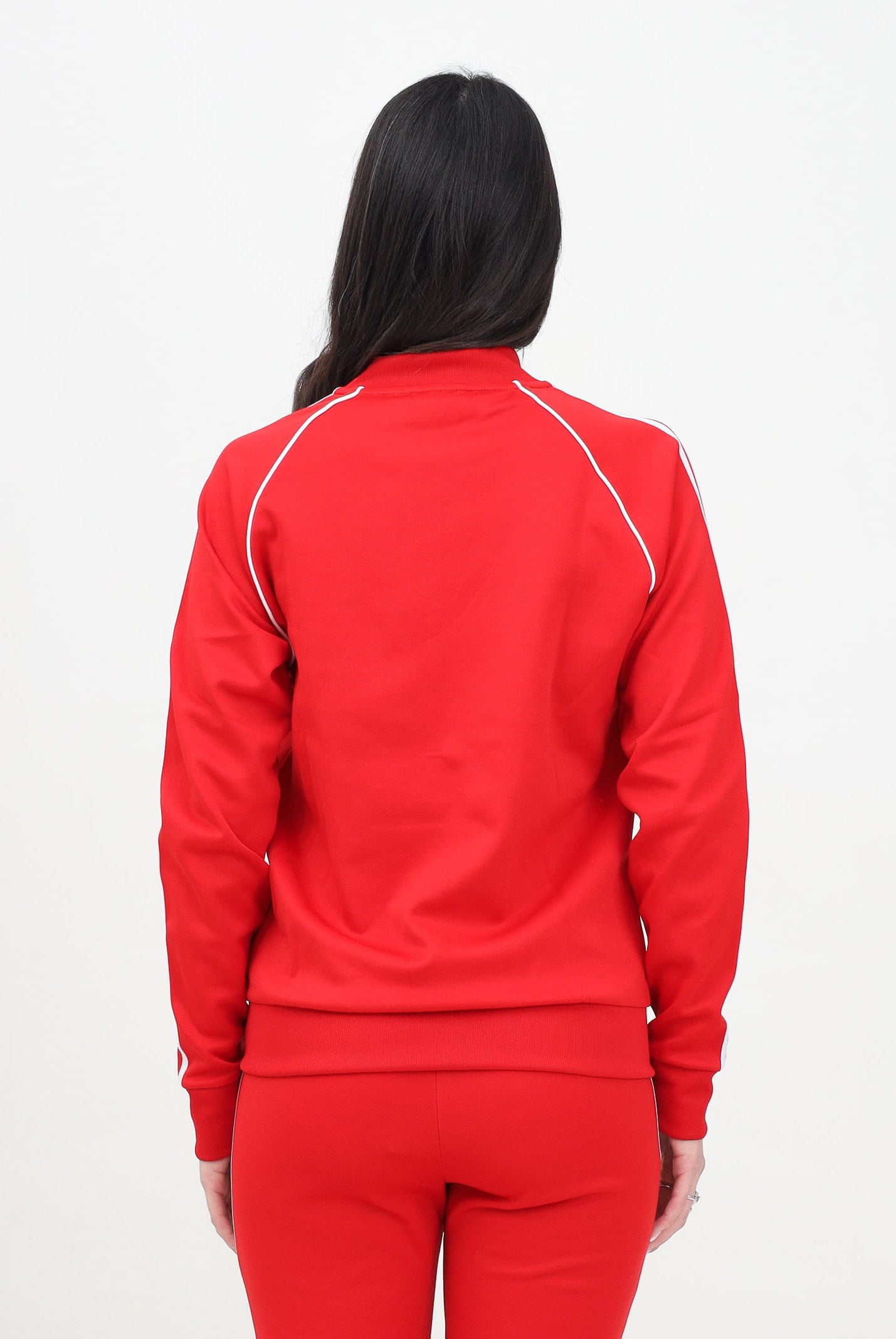 ADIDAS ORIGINALS Felpa con zip Adicolor Classics SST rossa da donna IK4032 . ADIDAS ORIGINALS