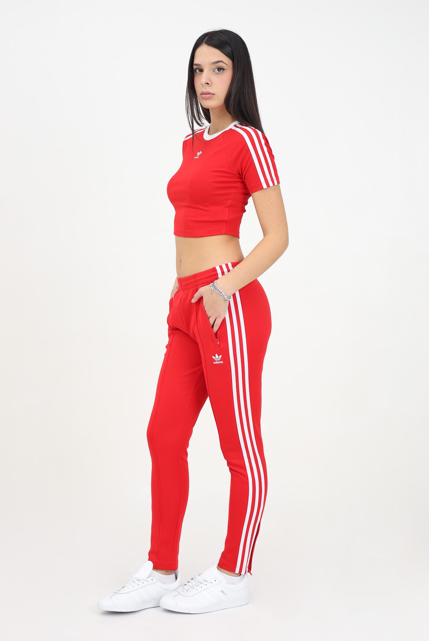 ADIDAS ORIGINALS Pantalone sportivo Adicolor SST rosso da donna IK6603 . ADIDAS ORIGINALS