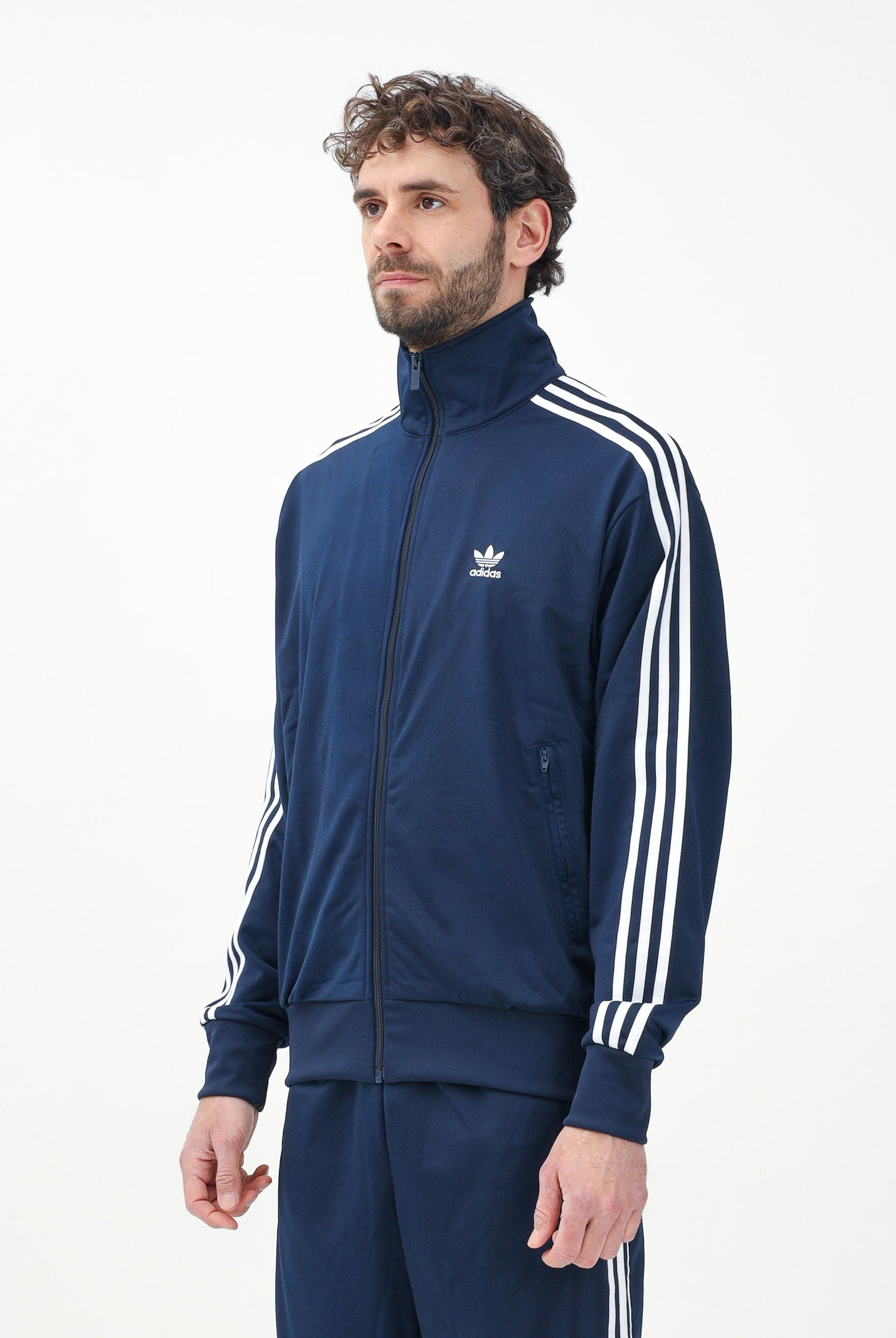 ADIDAS ORIGINALS Felpa con zip adicolor Classics Firebird blu da uomo IR9893 . ADIDAS ORIGINALS