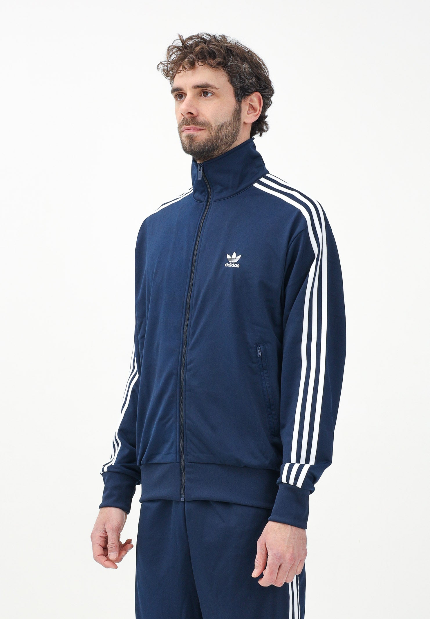 ADIDAS ORIGINALS Felpa con zip adicolor Classics Firebird blu da uomo IR9893 . ADIDAS ORIGINALS