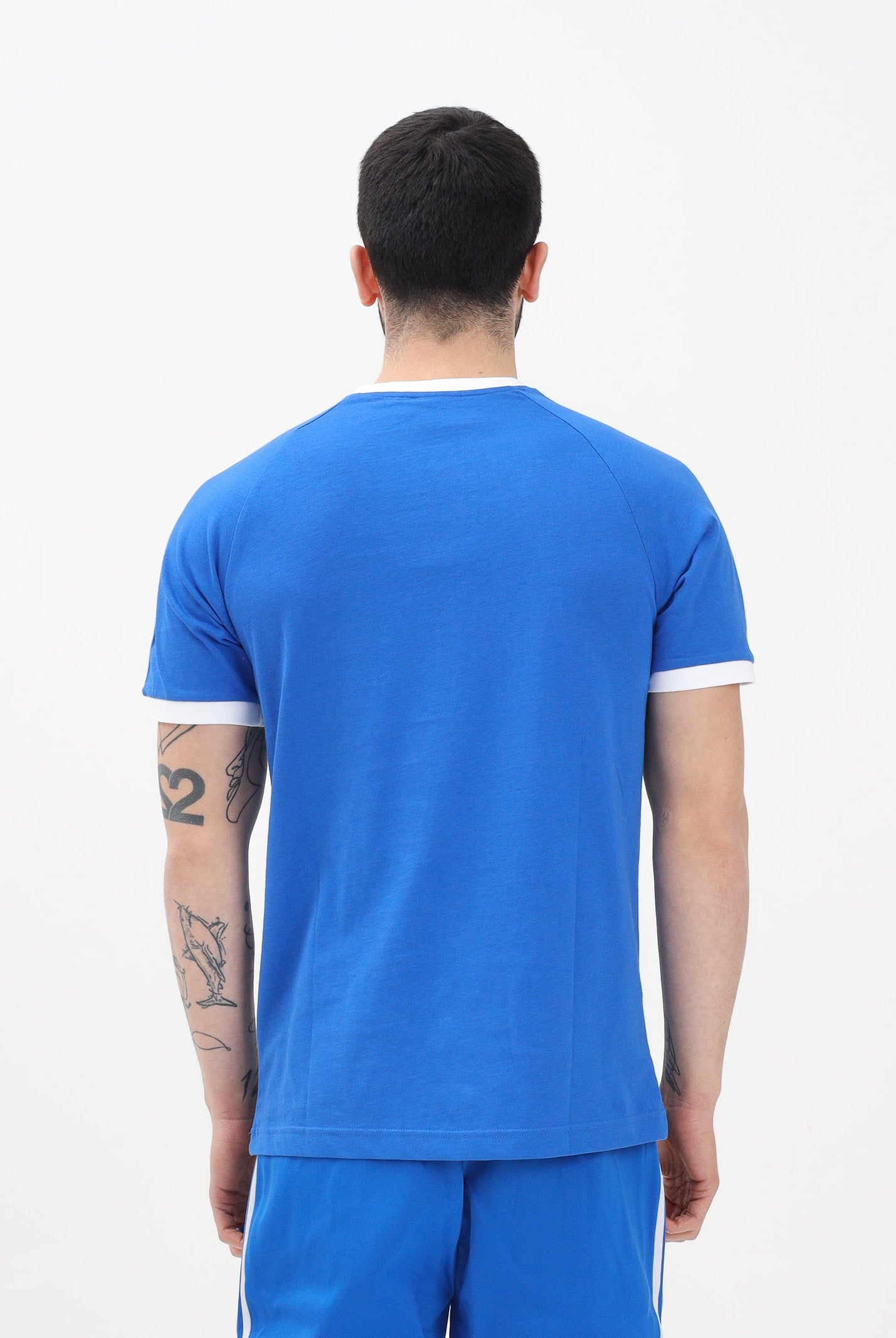 ADIDAS ORIGINALS T-shirt a manica corta Adicolor Classics 3-Stripes blu da uomo JD2880 . ADIDAS ORIGINALS