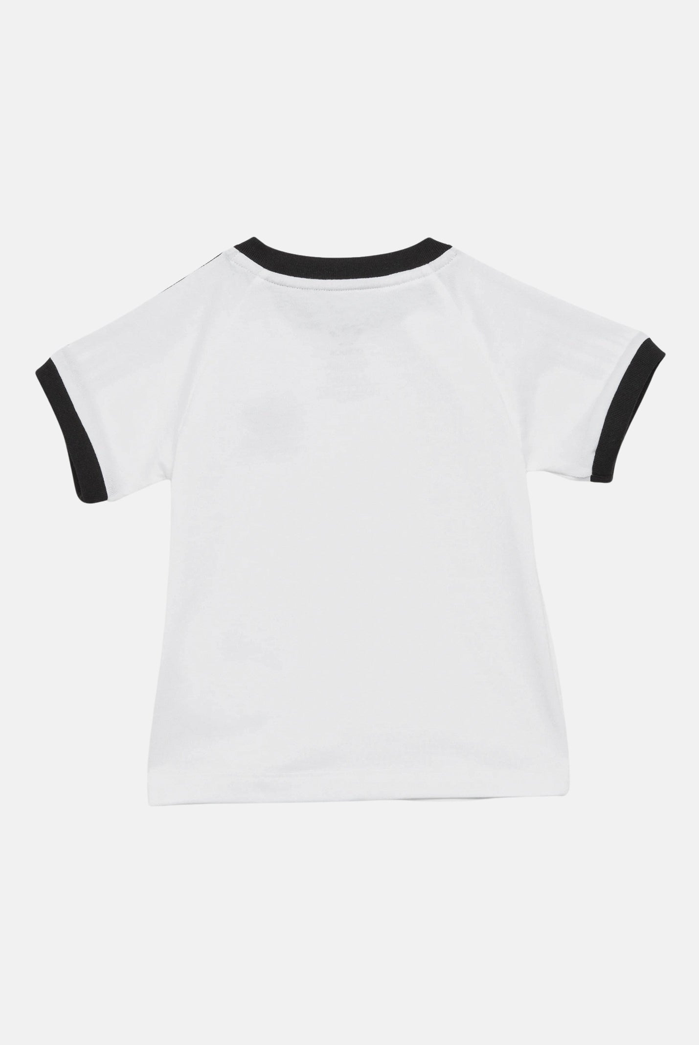 ADIDAS ORIGINALS T-shirt a manica corta 3 Stripes bianca e nera da neonato JE0519 . ADIDAS ORIGINALS