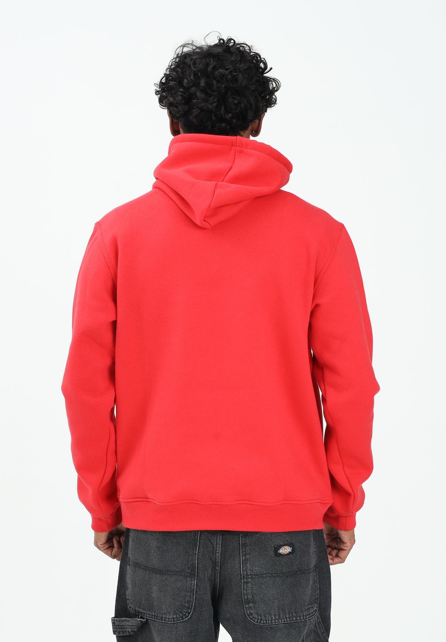 ADIDAS ORIGINALS Felpa con cappuccio Trefoil Essentials rossa da uomo JH1235 . ADIDAS ORIGINALS