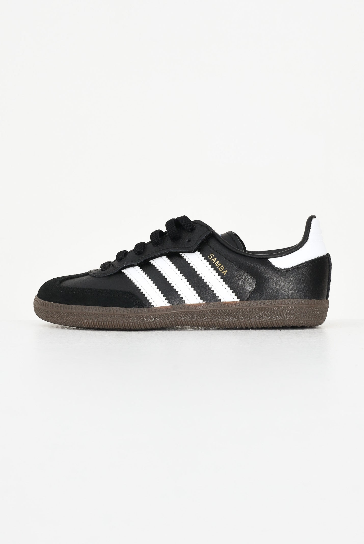 ADIDAS ORIGINALS Sneakers Samba OG Comfort Closure Elastic Lace nere per bambino e bambina JQ6390 . ADIDAS ORIGINALS