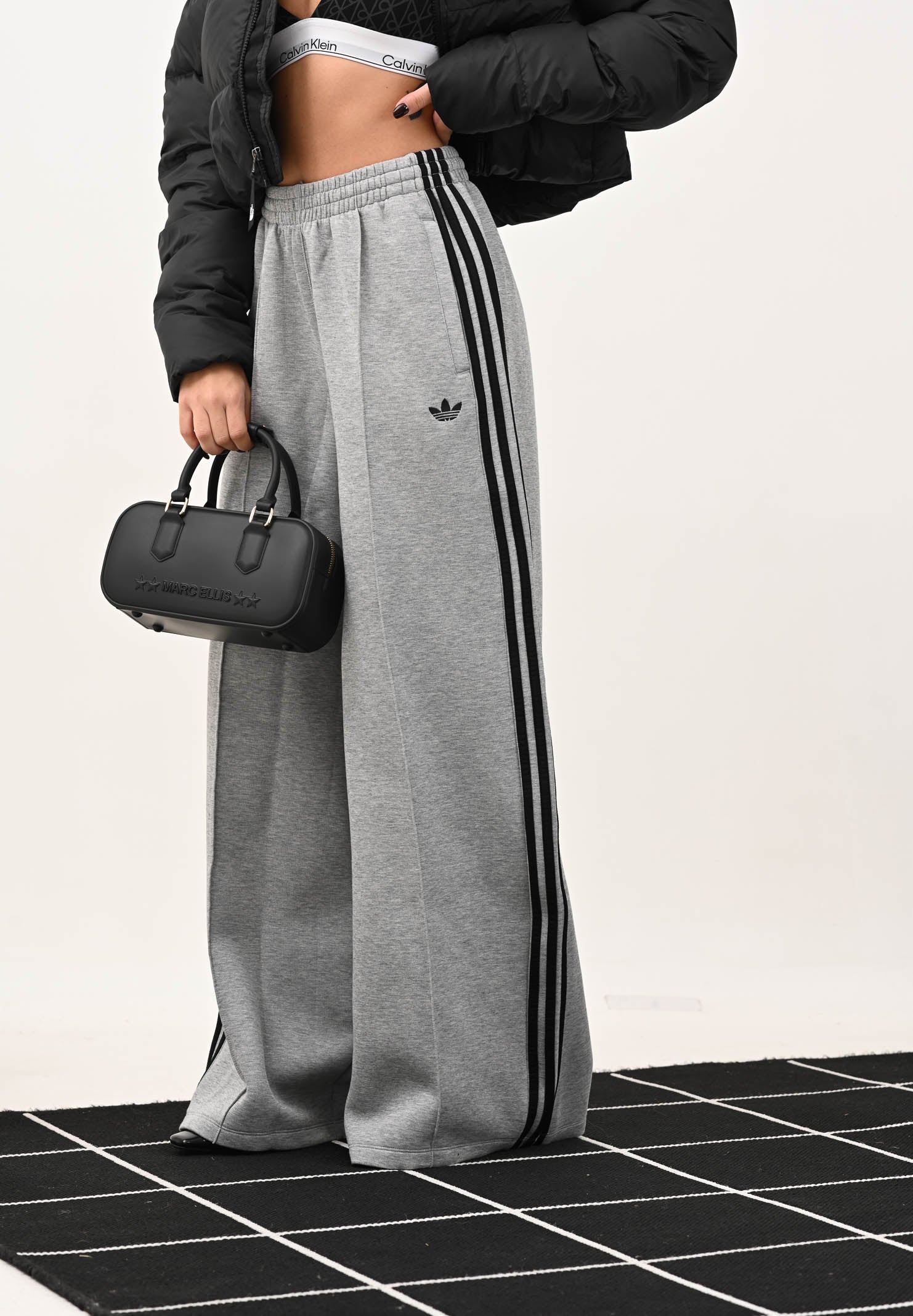 ADIDAS ORIGINALS Pantalone sportivo 3-Stripes Spacer grigio da donna JV7497 . ADIDAS ORIGINALS