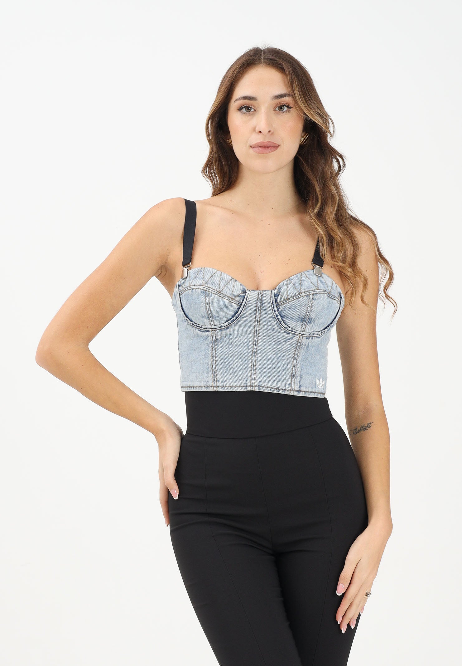 ADIDAS ORIGINALS Bustino adidas X Jeremy Scott Pride in denim chiaro da donna JW0825 . ADIDAS ORIGINALS