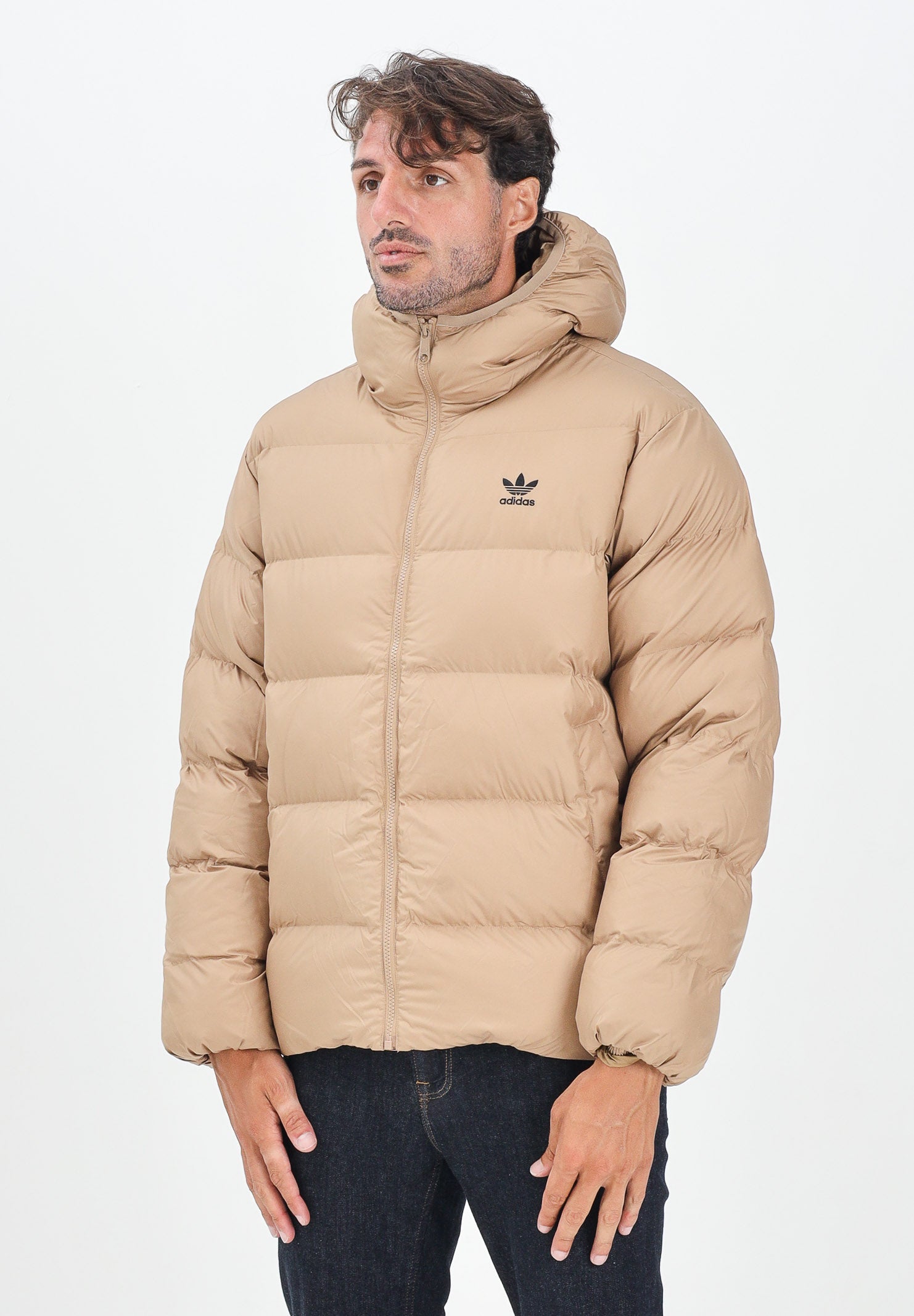 ADIDAS ORIGINALS Piumino Tonal Hooded Puffer beige da uomo JX4121 . ADIDAS ORIGINALS