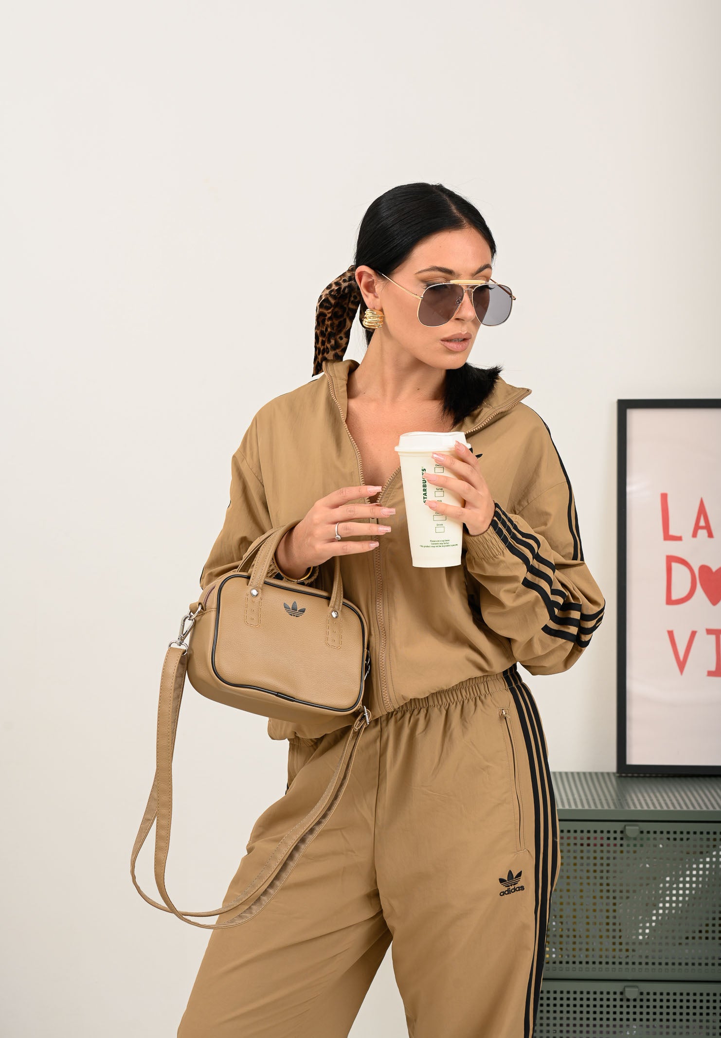 ADIDAS ORIGINALS borsa a tracolla beige per donna JX7874 . ADIDAS ORIGINALS