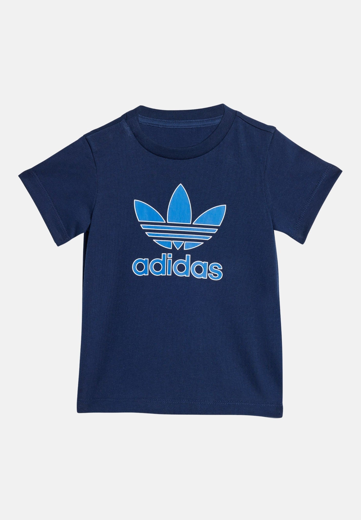 ADIDAS ORIGINALS T-shirt a manica corta blu da neonato con logo Trefoil JX9003 . ADIDAS ORIGINALS