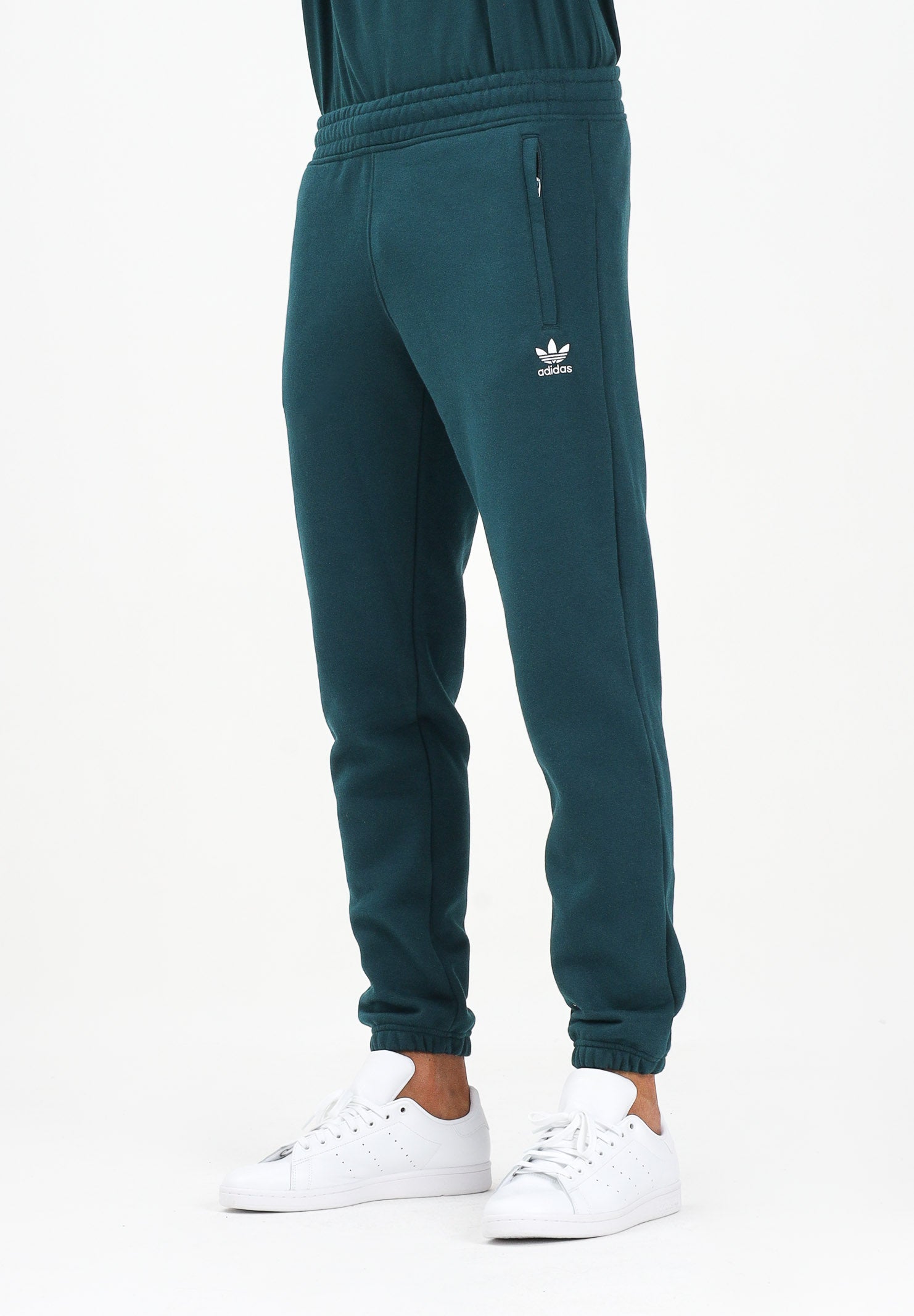 ADIDAS ORIGINALS Pantalone sportivo Trefoil Essentials verde da uomo JZ3585 . ADIDAS ORIGINALS