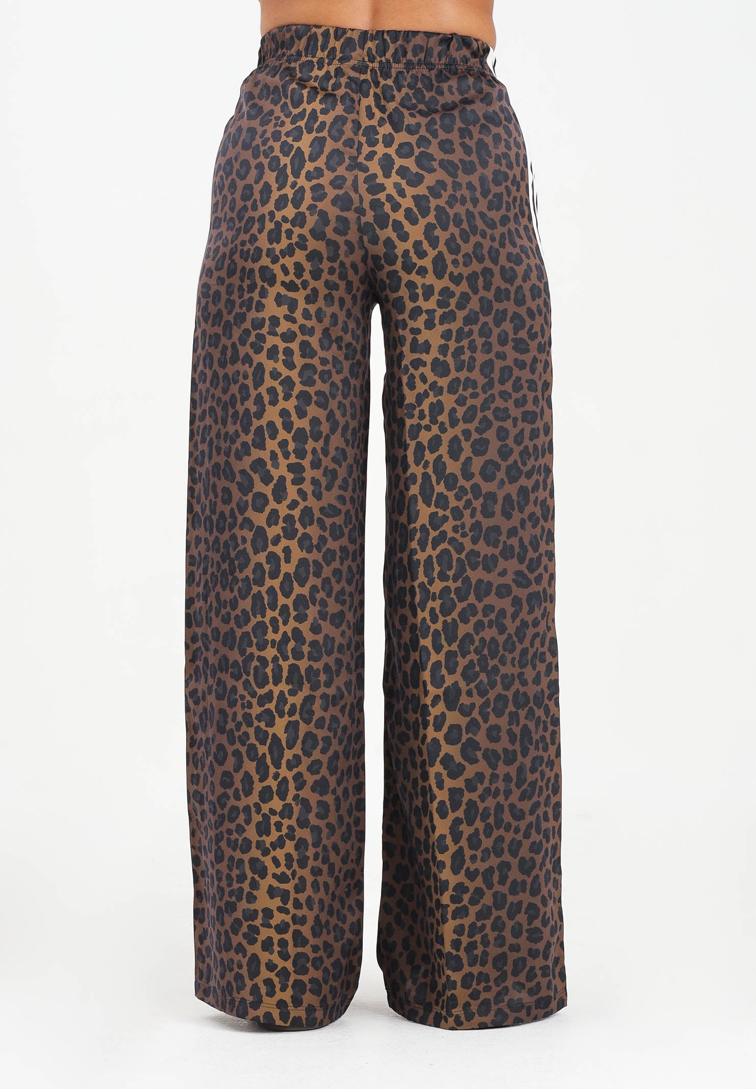 ADIDAS ORIGINALS Pantalone sportivo Wide Leg Satin Leopard marrone da donna KA2666 . ADIDAS ORIGINALS