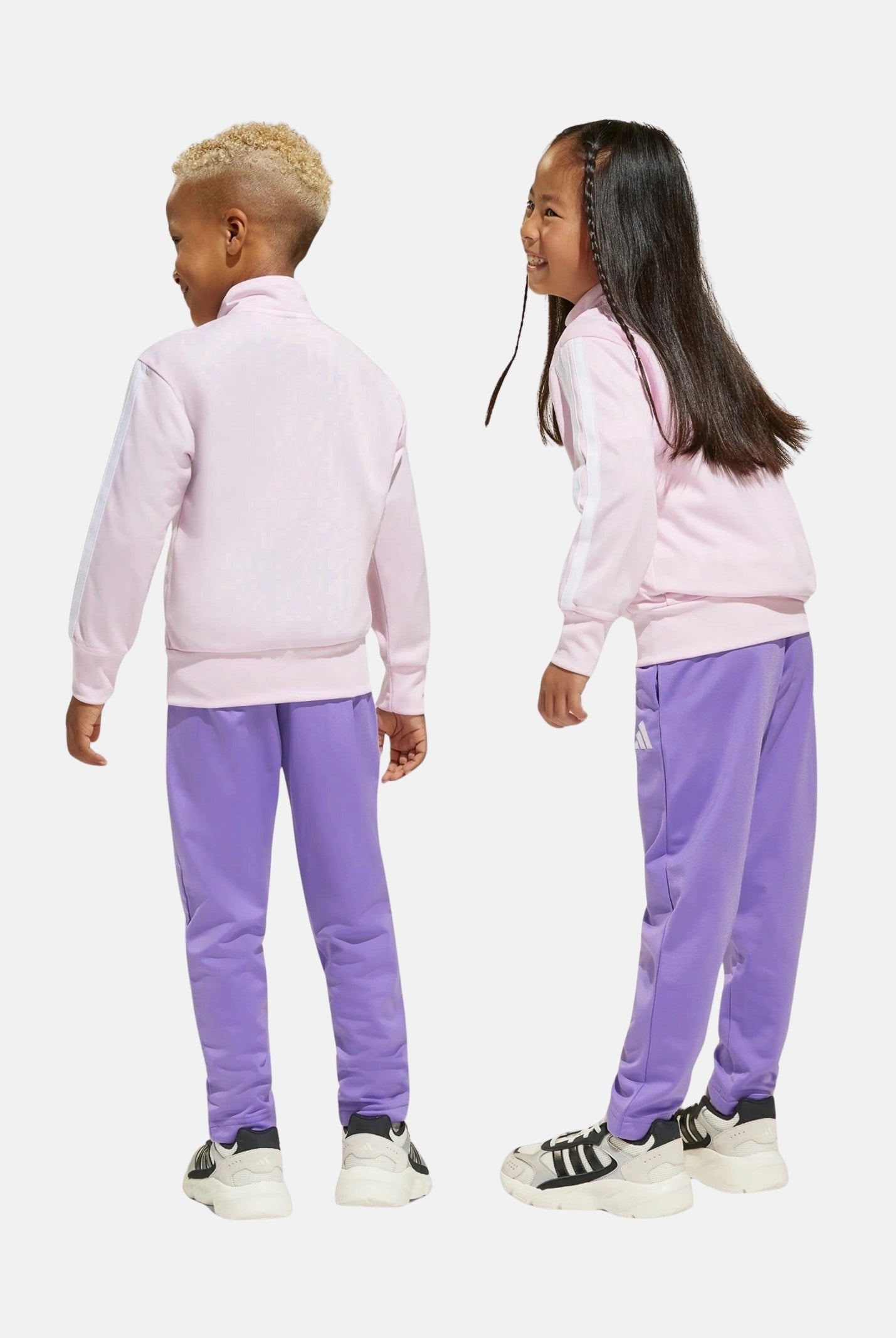 Tuta Essentials Climacool rosa e viola da bambina JC9621 . ADIDAS PERFORMANCE