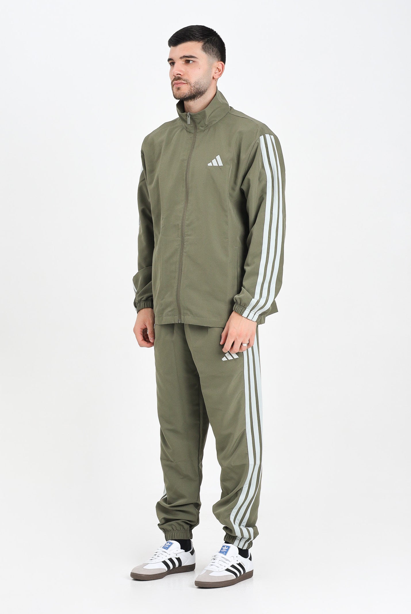 ADIDAS PERFORMANCE Tuta Sportswear Basic 3-Stripes Woven verde da uomo JI8850 . ADIDAS PERFORMANCE