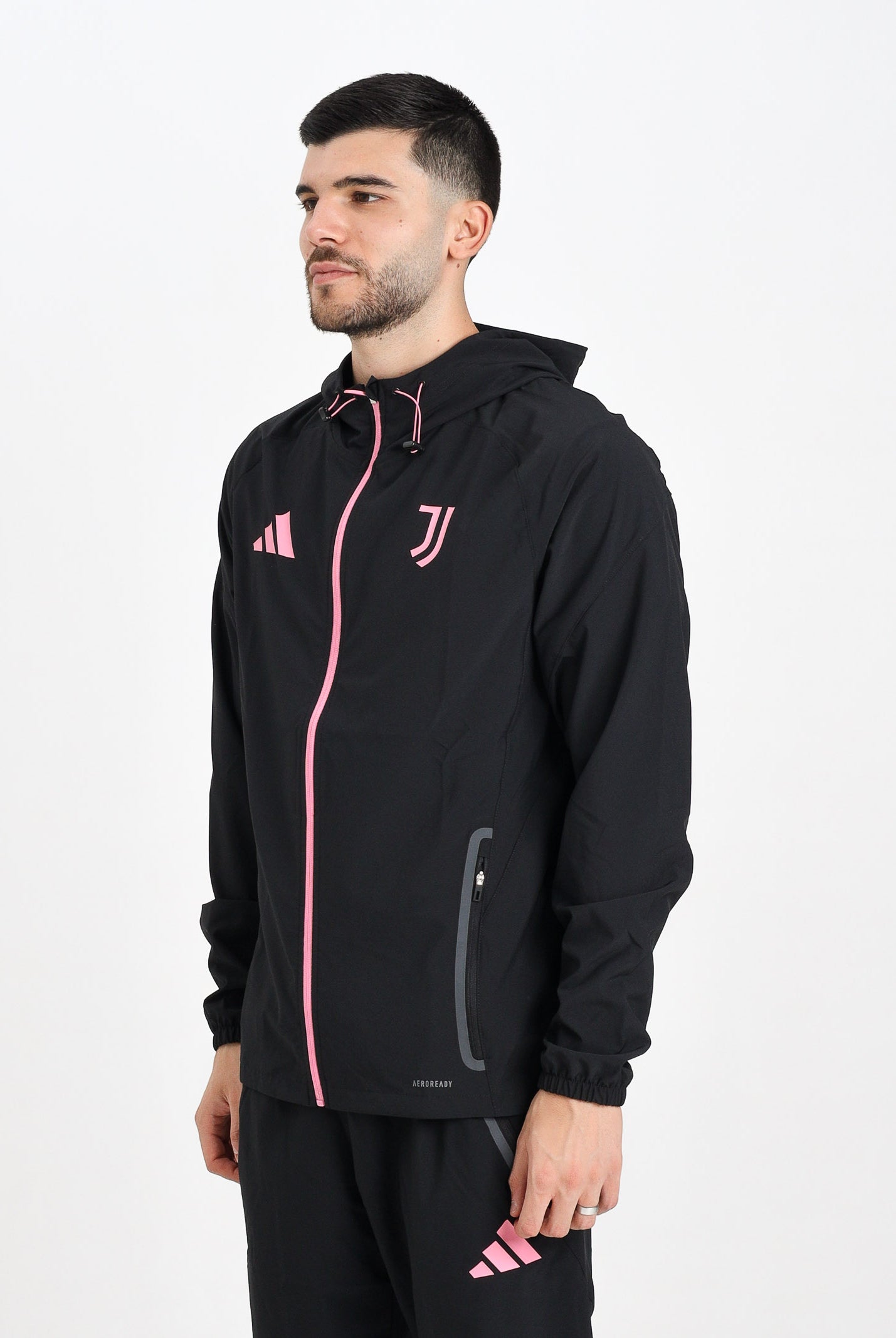 ADIDAS PERFORMANCE Giacca Juventus Tiro 25 Competition Vis Tech nera da uomo JV5347 . ADIDAS PERFORMANCE
