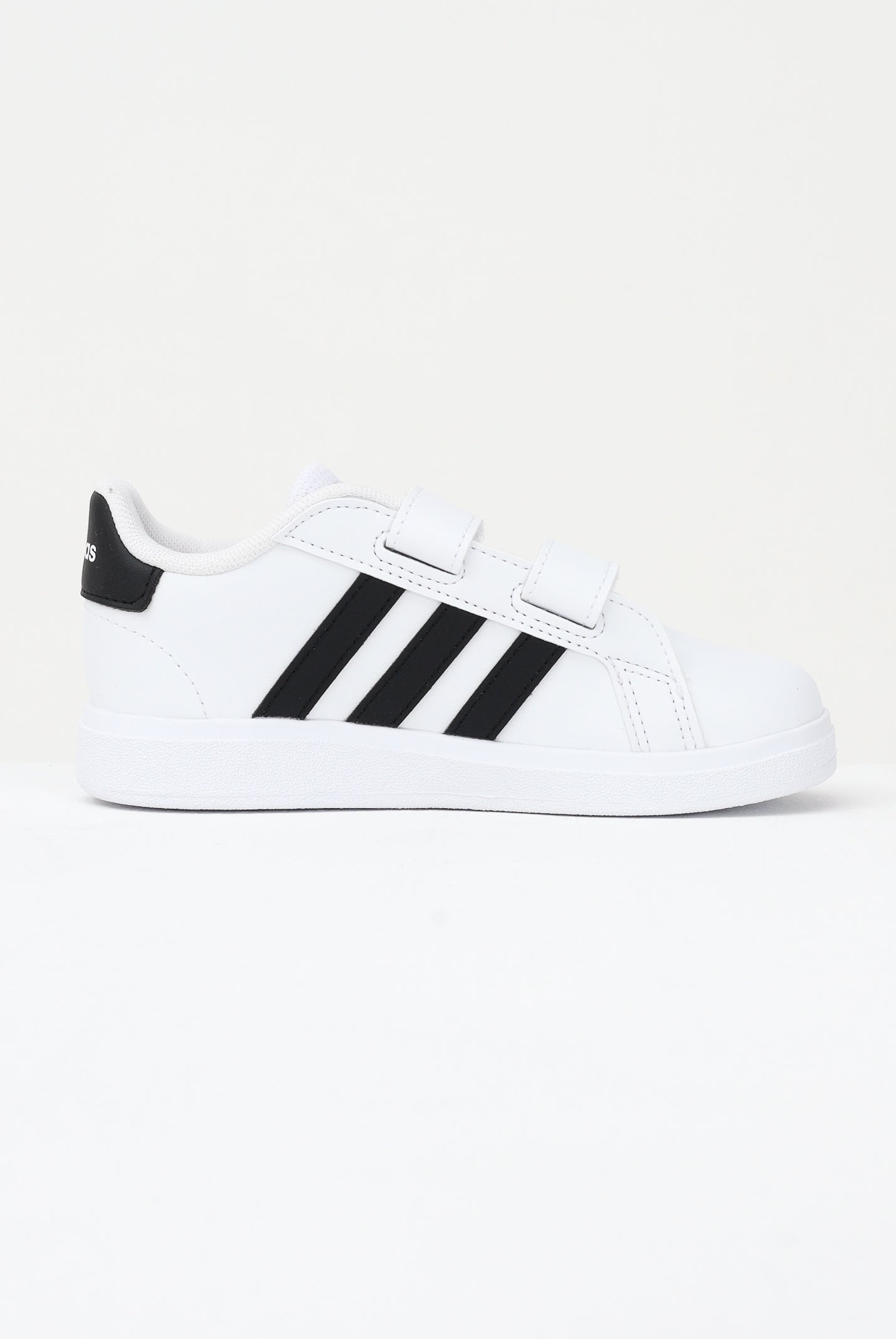 ADIDAS PERFORMANCE Sneakers Grand Court Lifestyle Hook and Loop bianche e nere da neonato GW6527 . ADIDAS PERFORMANCE