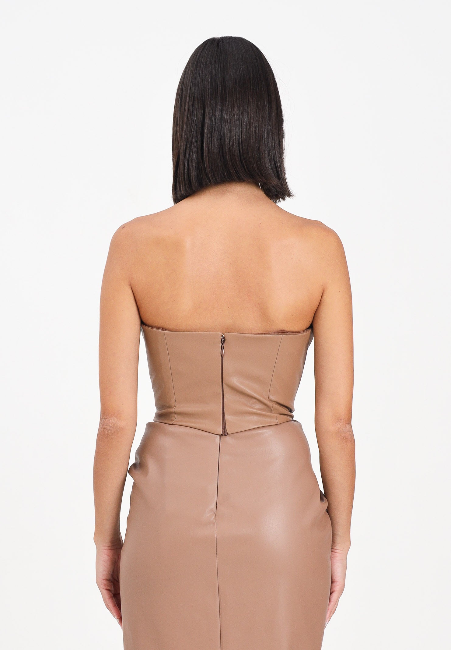 ALMA SANCHEZ Corpetto Tabi in eco-pelle beige da donna AS2526050EP 122 ALMA SANCHEZ