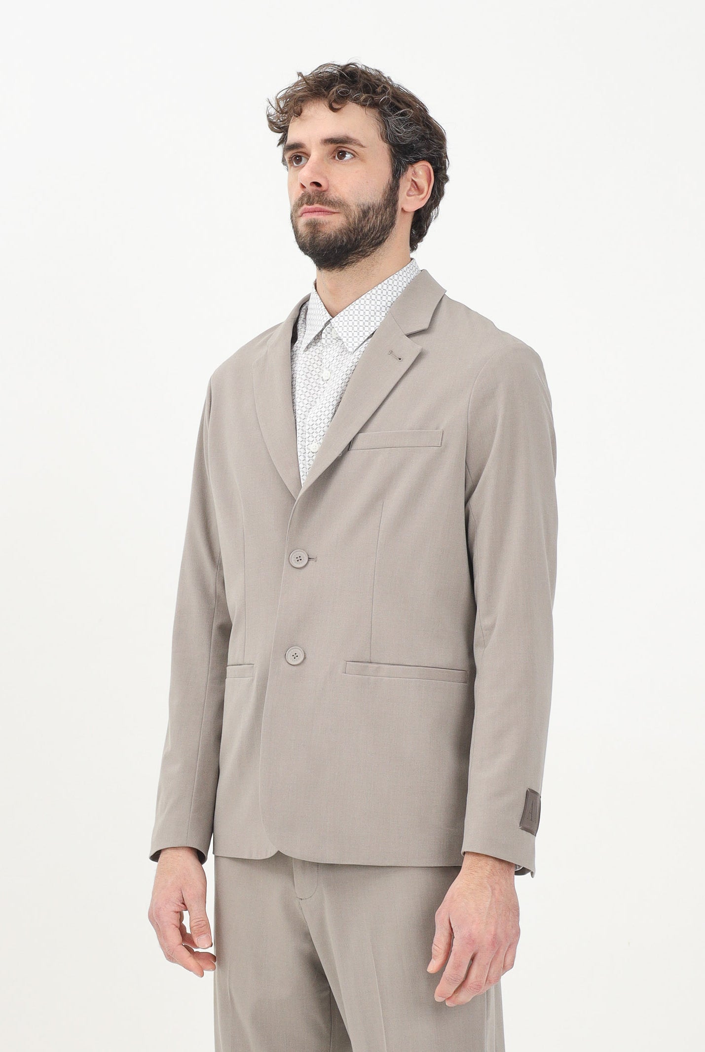 ARMANI EXCHANGE Giacca monopetto color fango da uomo XM000345AF10897 U6107 ARMANI EXCHANGE
