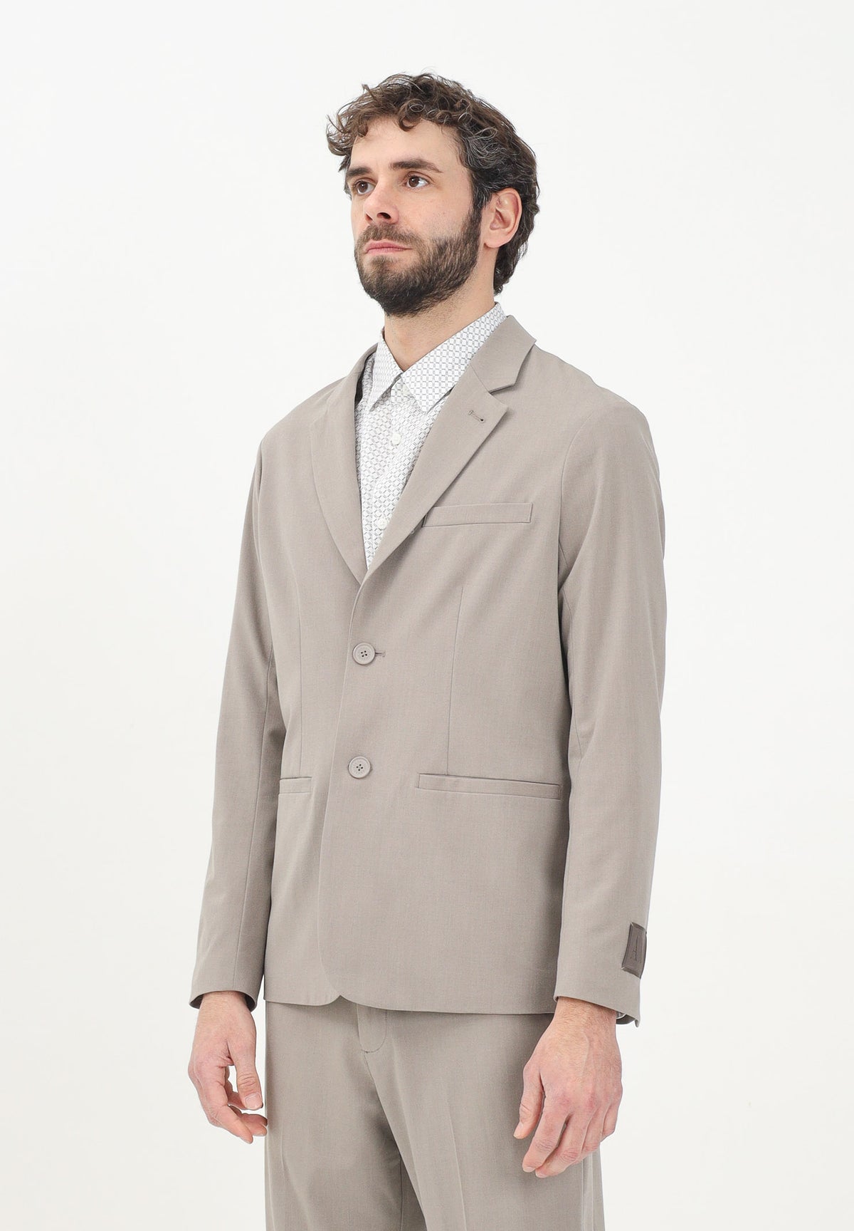 ARMANI EXCHANGE Giacca monopetto color fango da uomo XM000345AF10897 U6107 ARMANI EXCHANGE