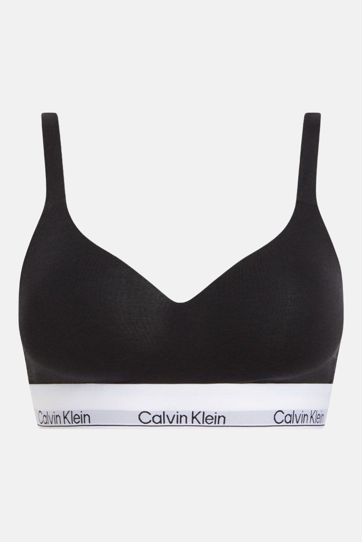 CALVIN KLEIN Bralette nera da donna con banda logata 000QF7900E UB1 CALVIN KLEIN