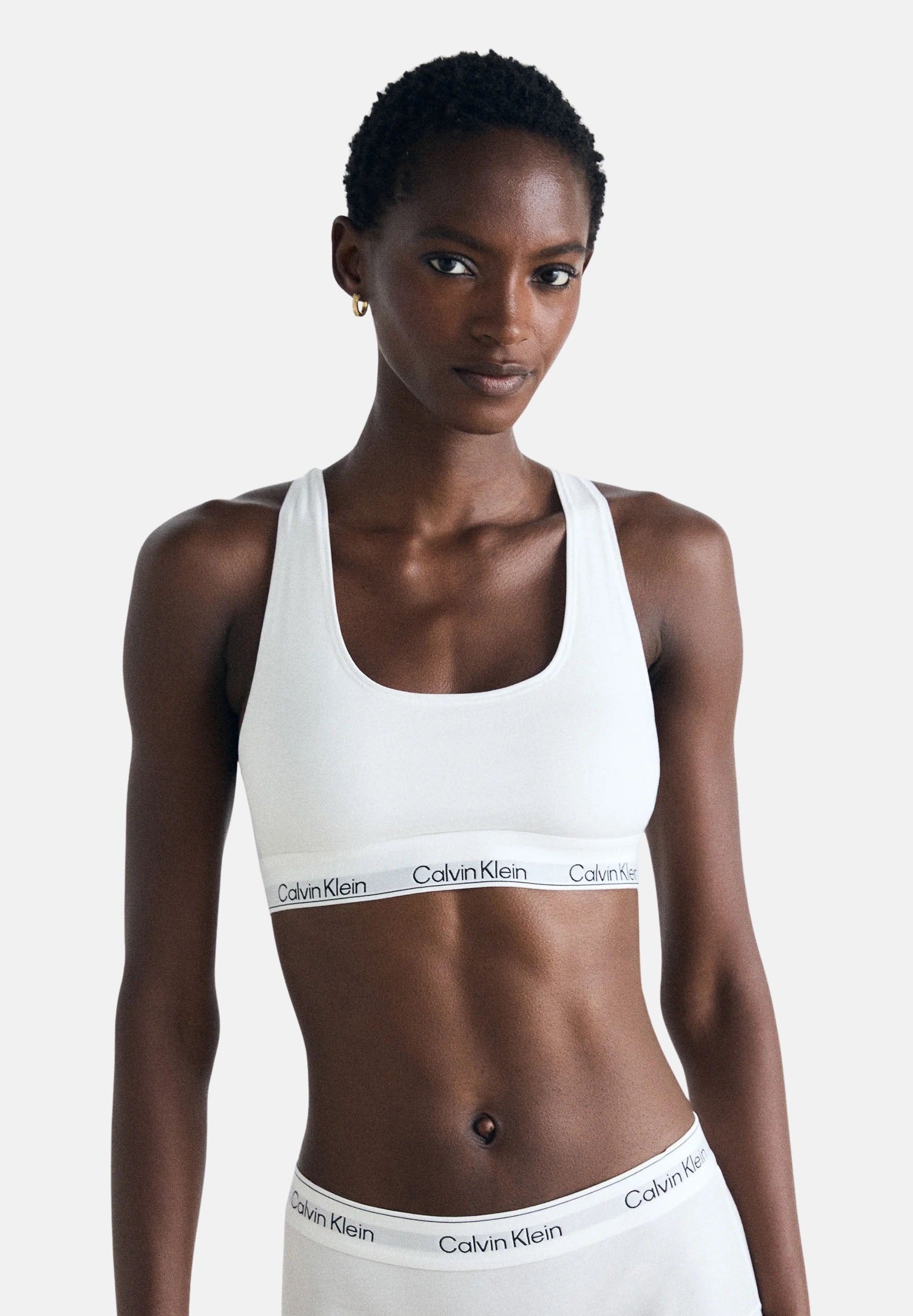 CALVIN KLEIN Bralette bianca da donna LV00QF8493 100 CALVIN KLEIN