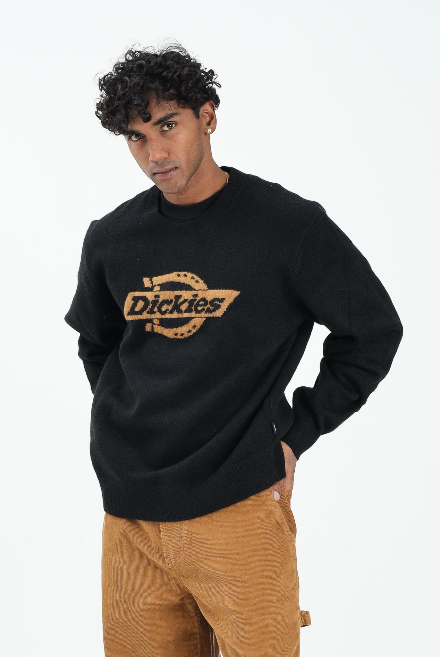 DICKIES Maglione girocollo Ruston nero da uomo DK0A87OQBLK1 . DIckies