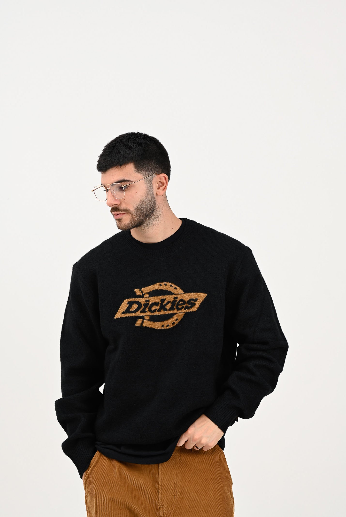 DICKIES Maglione girocollo Ruston nero da uomo DK0A87OQBLK1 . DIckies