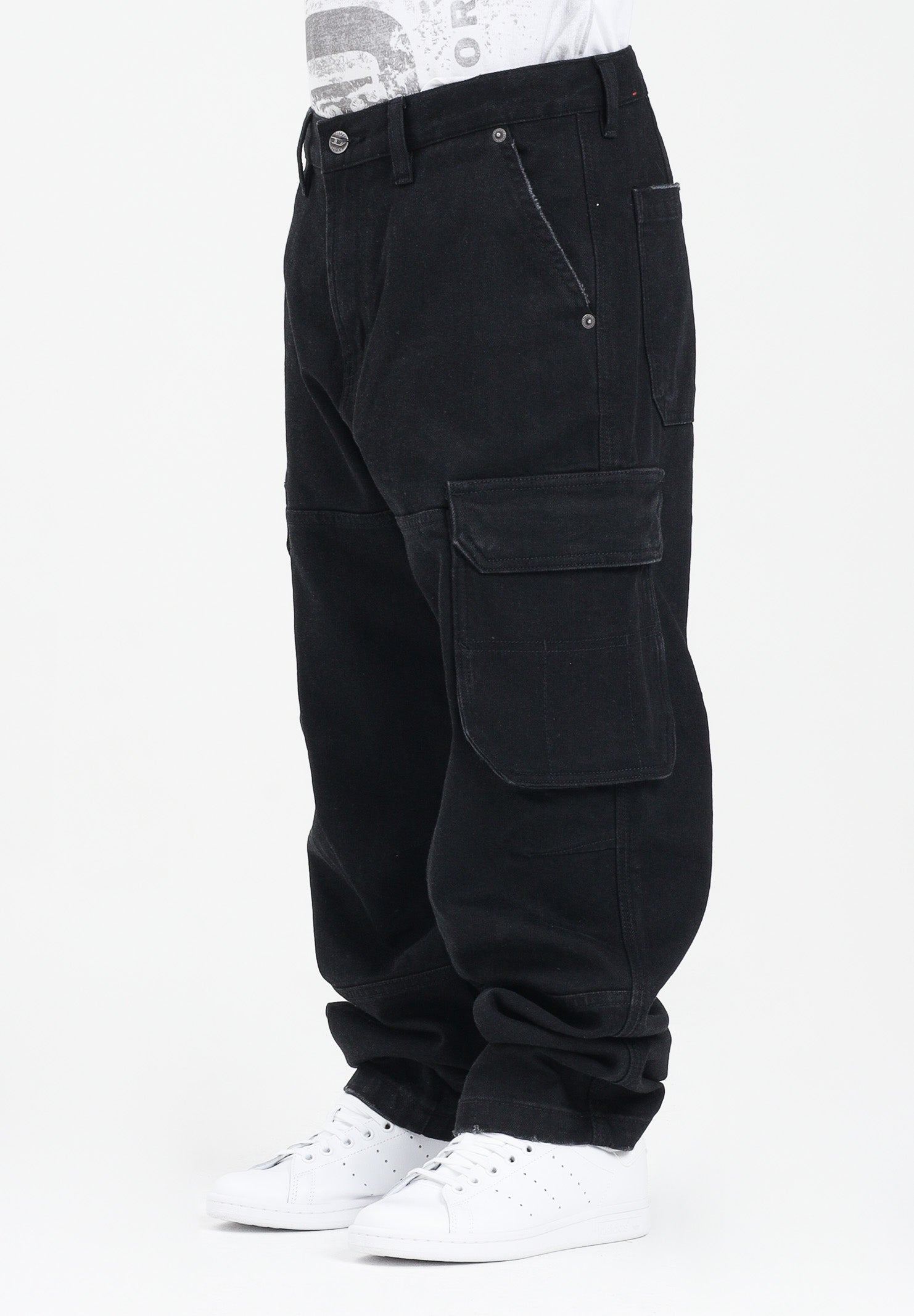 DIESEL Jeans D-Dave cargo in denim nero per donna, ragazzi e bambino J02329KXBQP K02 DIESEL
