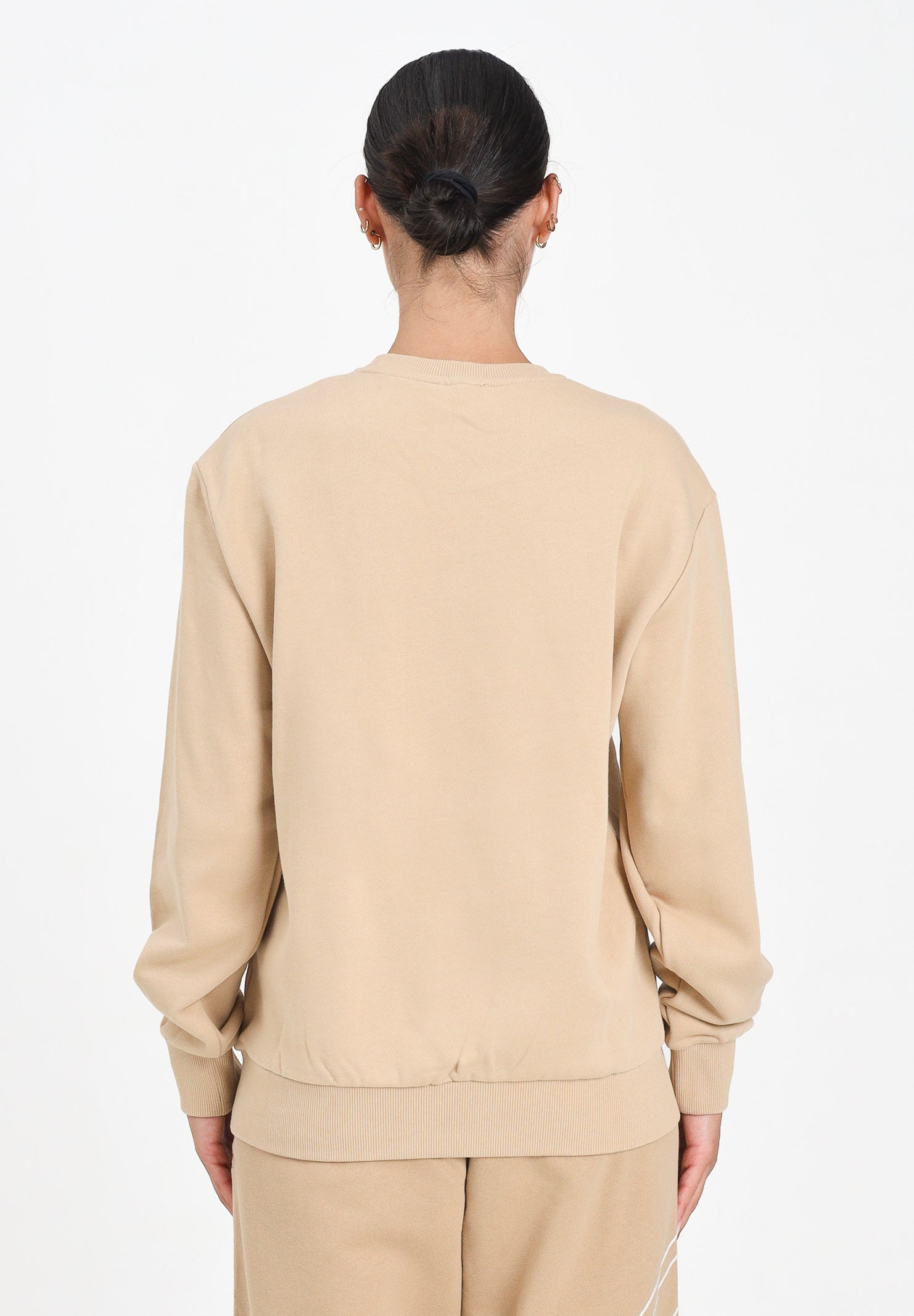 DIESEL Felpa girocollo beige per donna, ragazzi e bambini con logo Oval D multi-layered J02486KYAQK K726 DIESEL