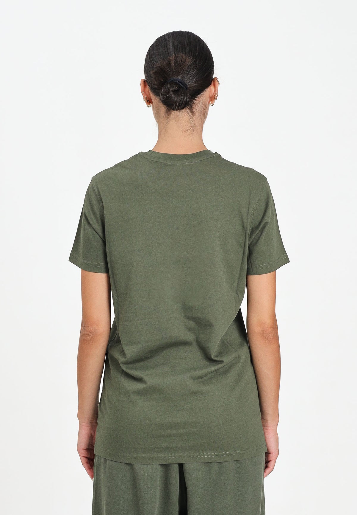 DIESEL T-shirt a manica corta verde militare per donna, ragazzi e bambini con logo J025010GRAI K513 DIESEL