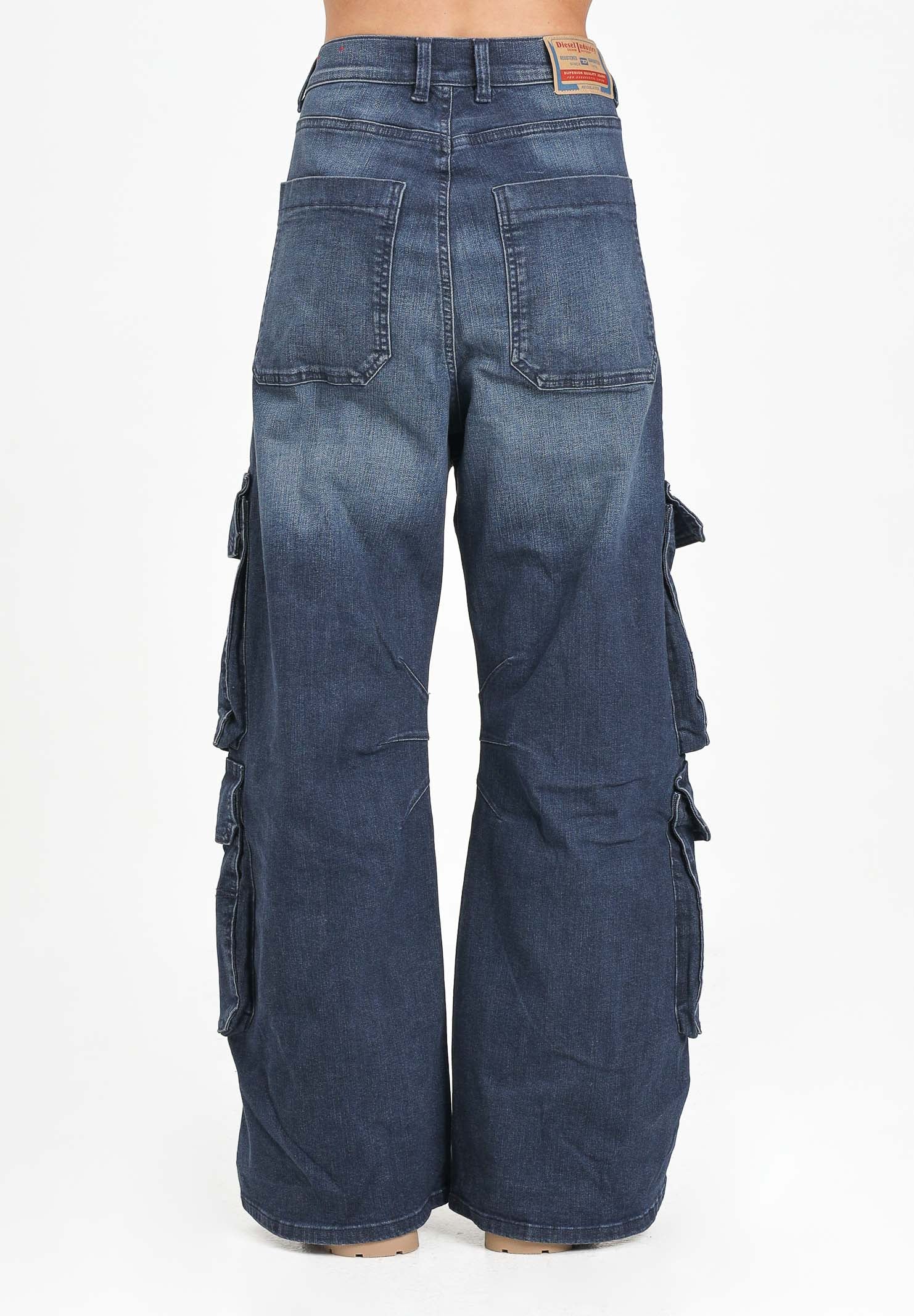 DIESEL Jeans cargo D-Argjx in denim blu per donna, ragazzi e bambini J02514KXBQL K01 DIESEL