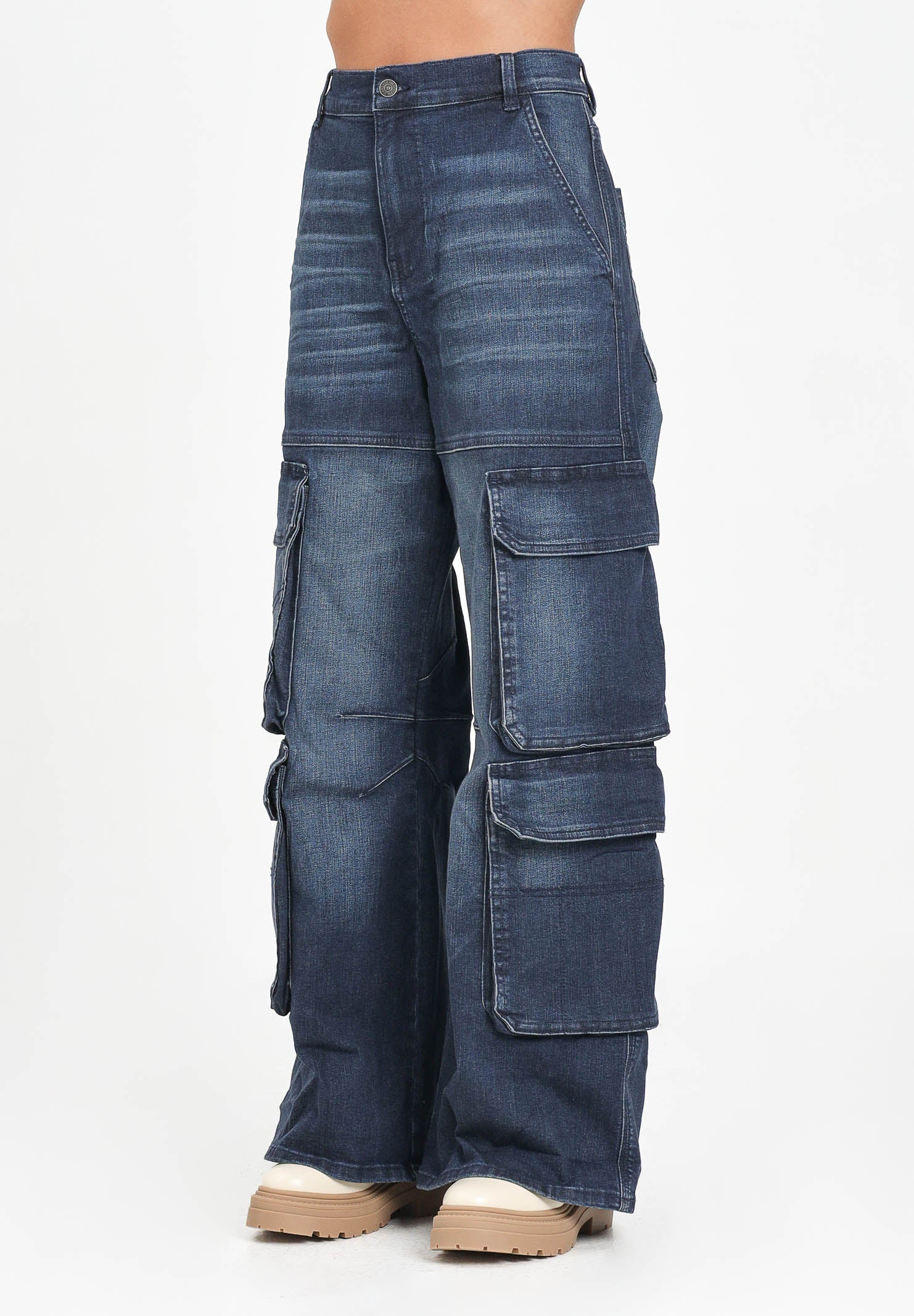 DIESEL Jeans cargo D-Argjx in denim blu per donna, ragazzi e bambini J02514KXBQL K01 DIESEL