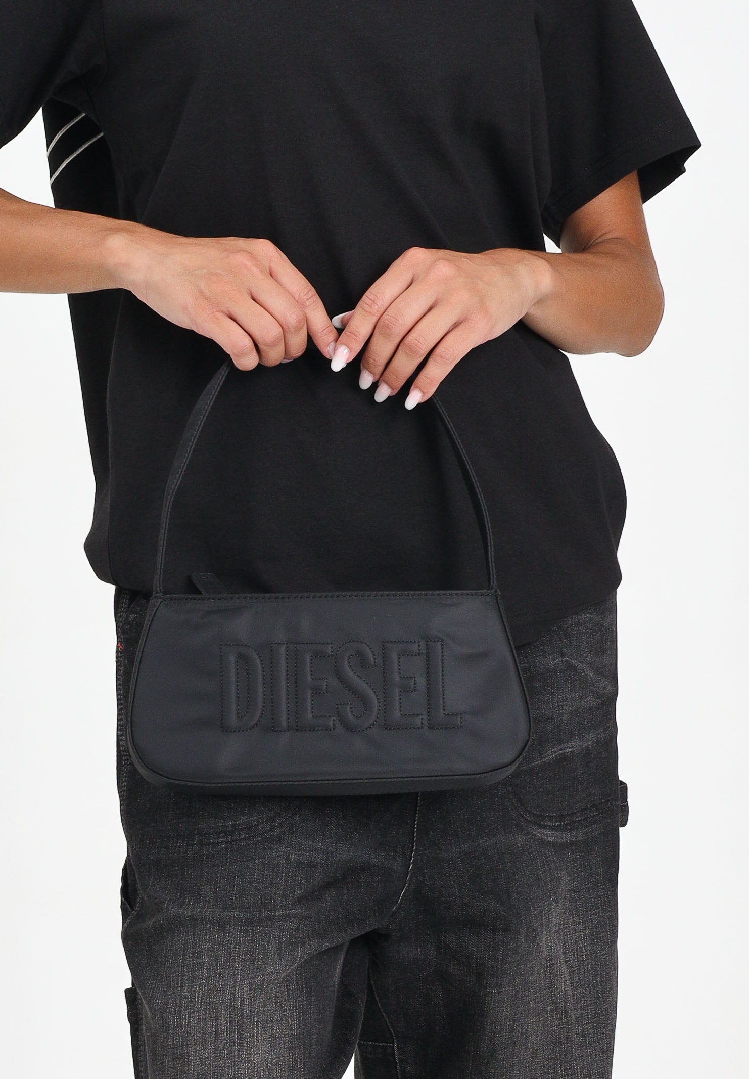 DIESEL Borsa a spalla WDELIA nera da donna J02521KXBEW K900 DIESEL