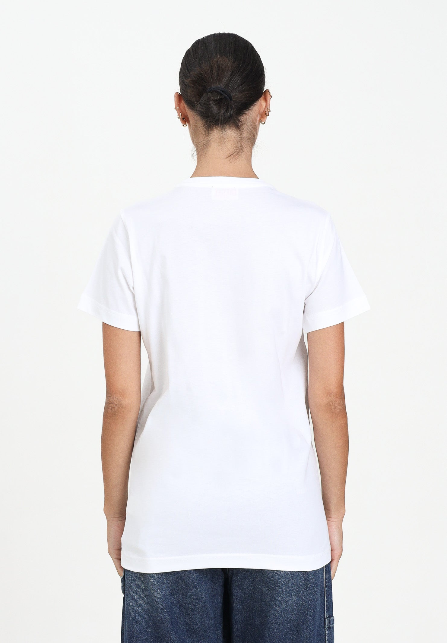 DIESEL T-shirt a manica corta bianca per donna, ragazzi e bambini con logo Diesel J025260CATM K100 DIESEL