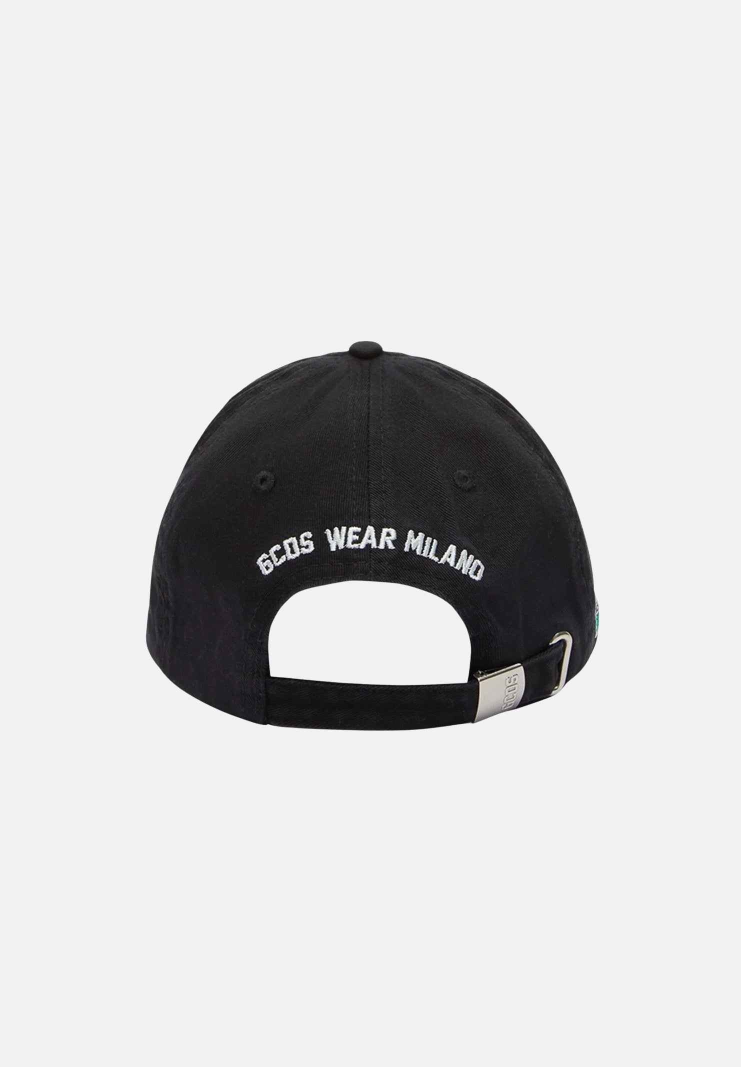 GCDS Cappello con visiera nero per uomo e donna rifinito da logo B2EU5800AK6 99 GCDS