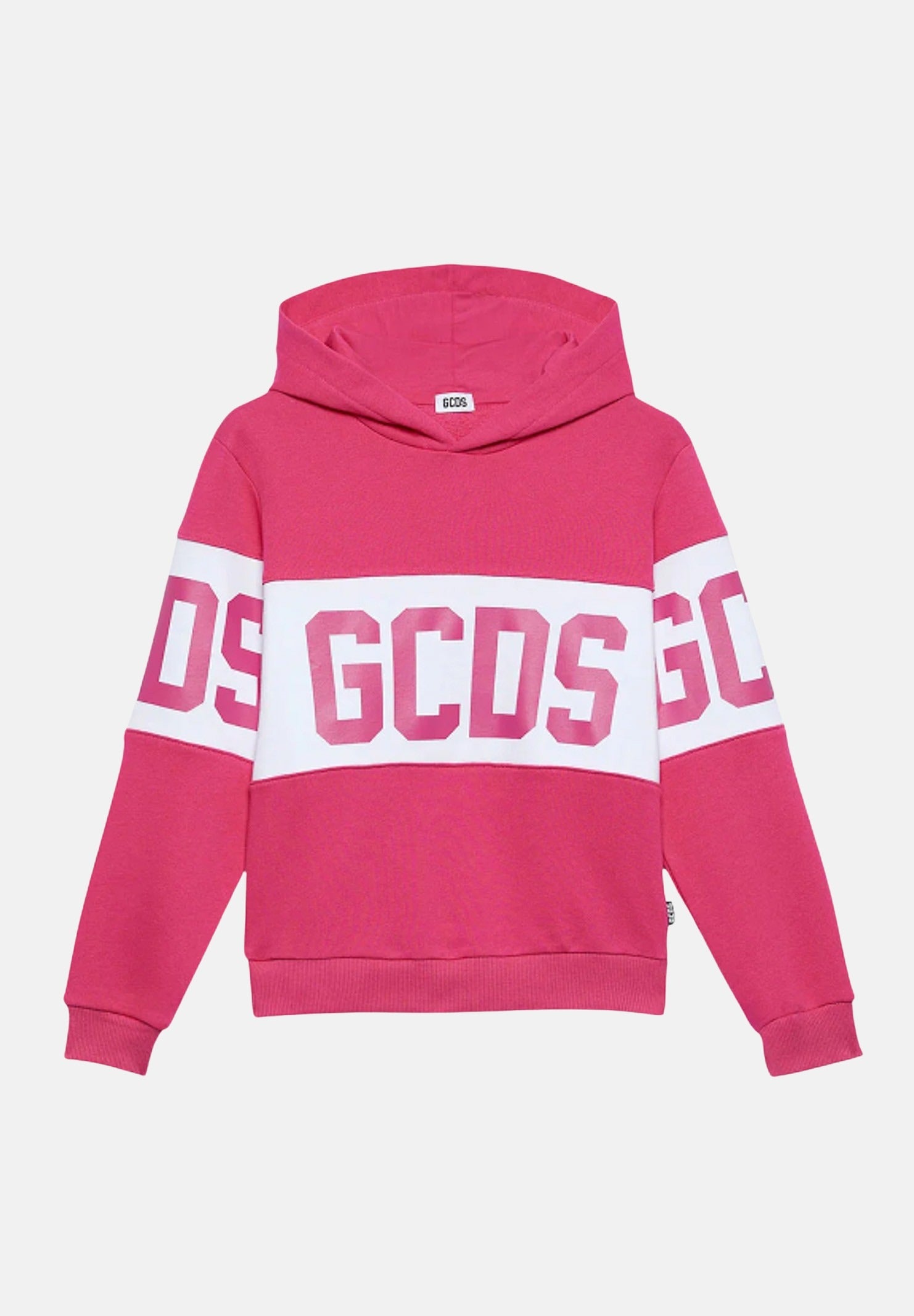 GCDS felpa con cappuccio rosa per bambina e per bambino B2KU1926BA2 59 GCDS