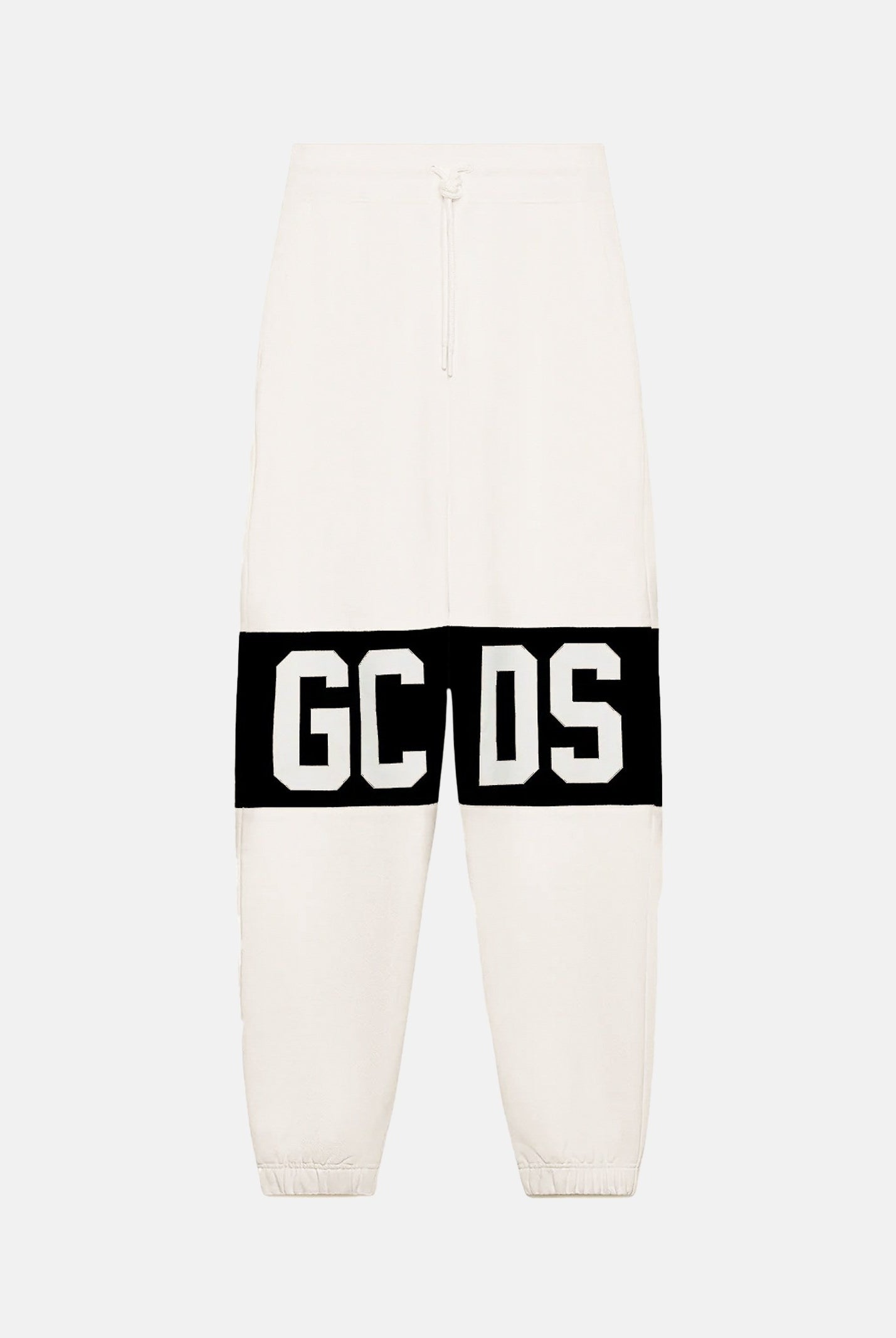 GCDS Pantalone sportivo panna per bambino e bambina con stampa logo B2KU3017BA2 15 GCDS