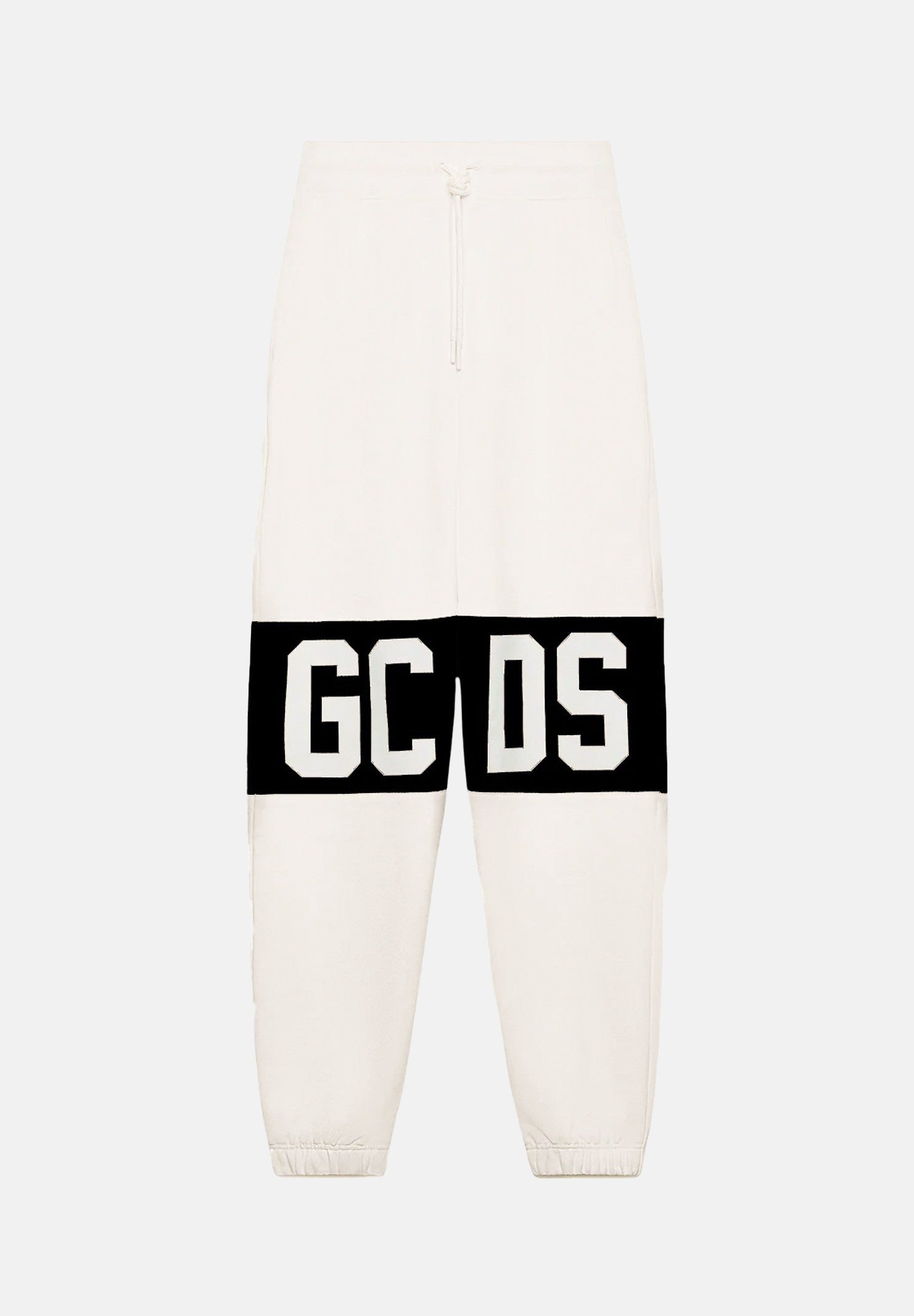 GCDS Pantalone sportivo panna per bambino e bambina con stampa logo B2KU3017BA2 15 GCDS