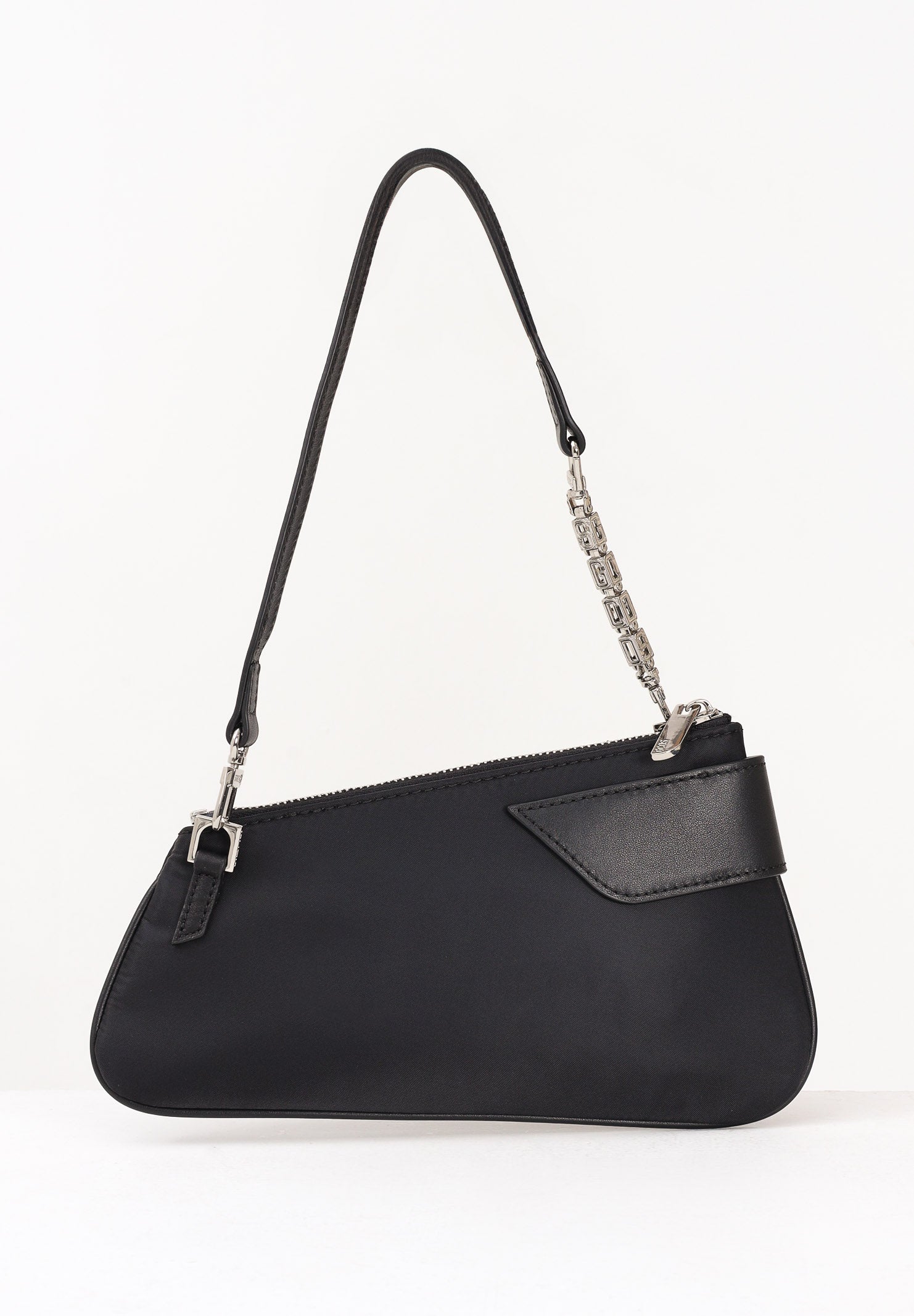 GCDS Borsa a spalla nera da donna con logo GCDSMCN001 99 GCDS