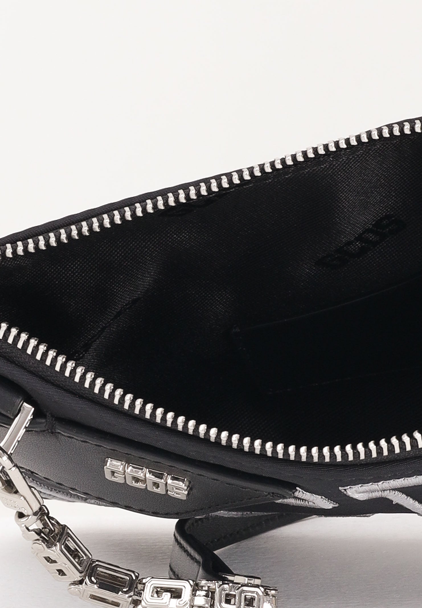 GCDS Borsa a spalla nera da donna con logo GCDSMCN001 99 GCDS