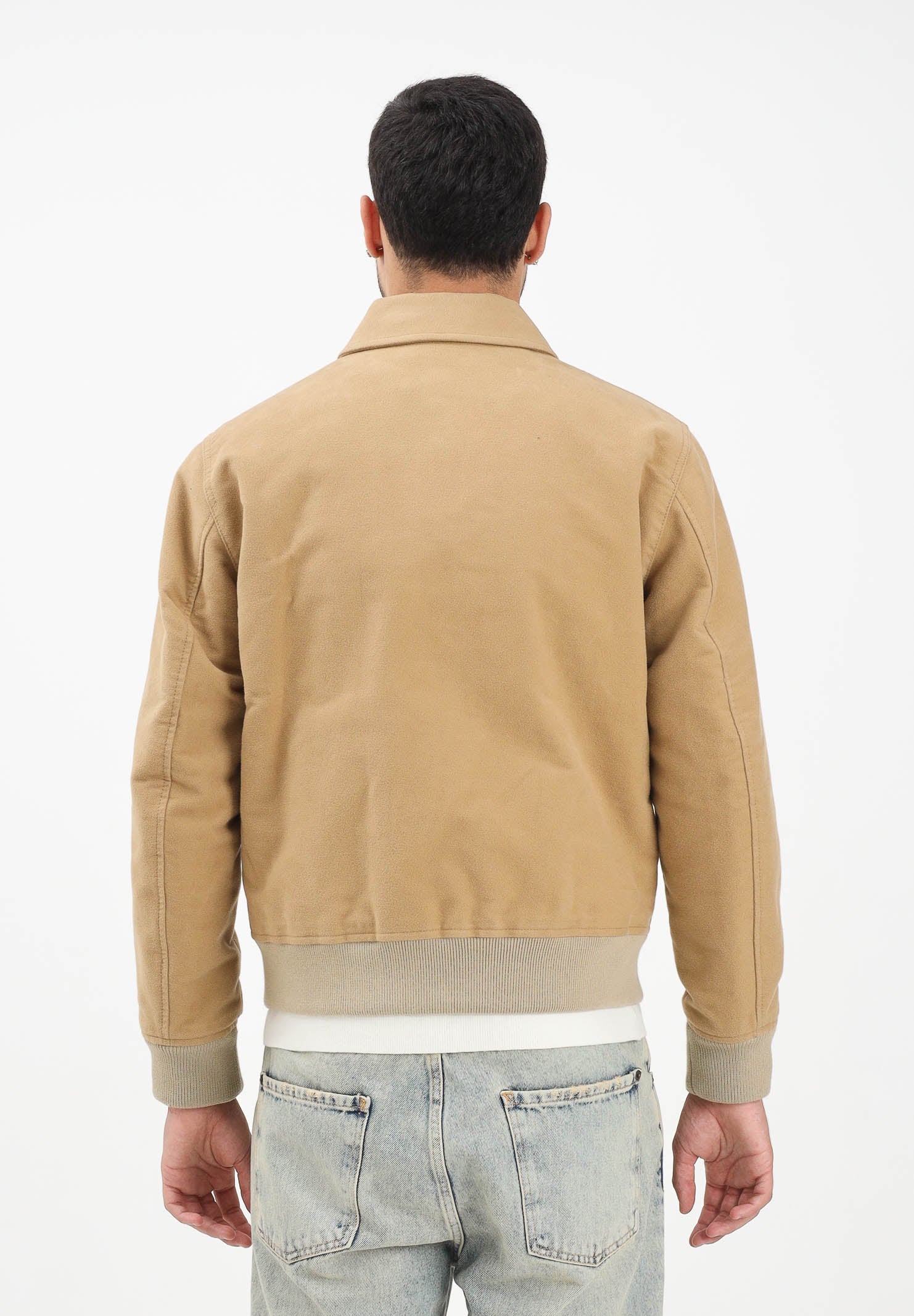 LACOSTE Giubbotto scamosciato beige da uomo BH5147 02S LACOSTE