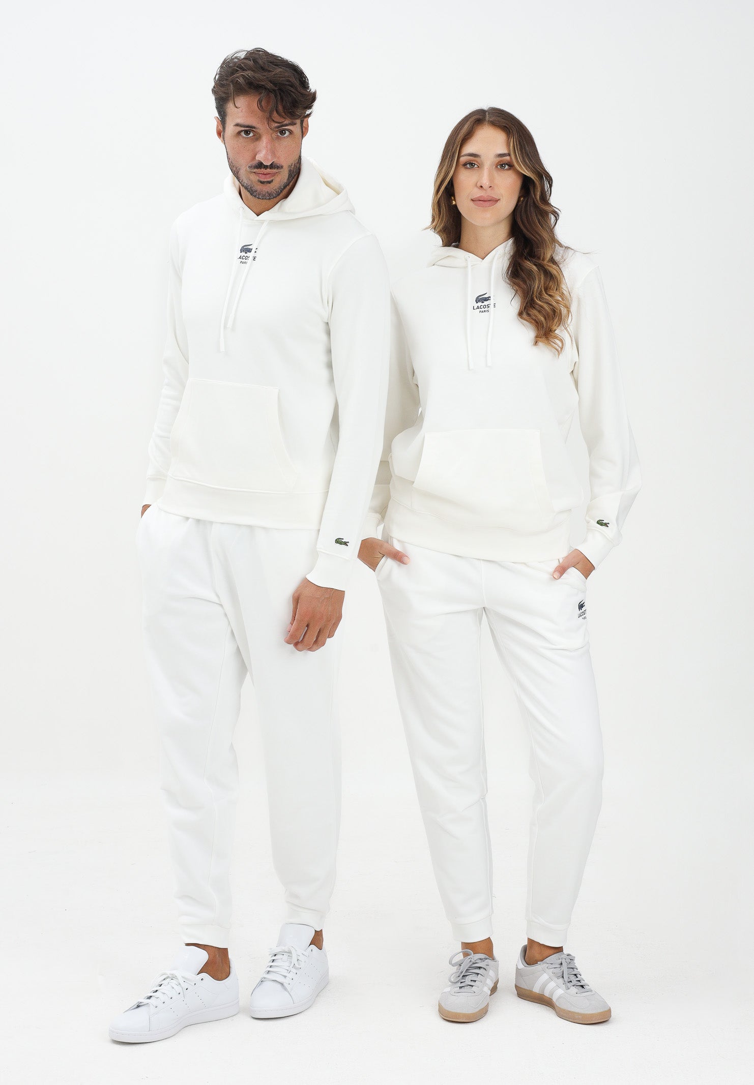 LACOSTE Pantalone sportivo bianco per uomo e donna con logo XH2724 70V LACOSTE