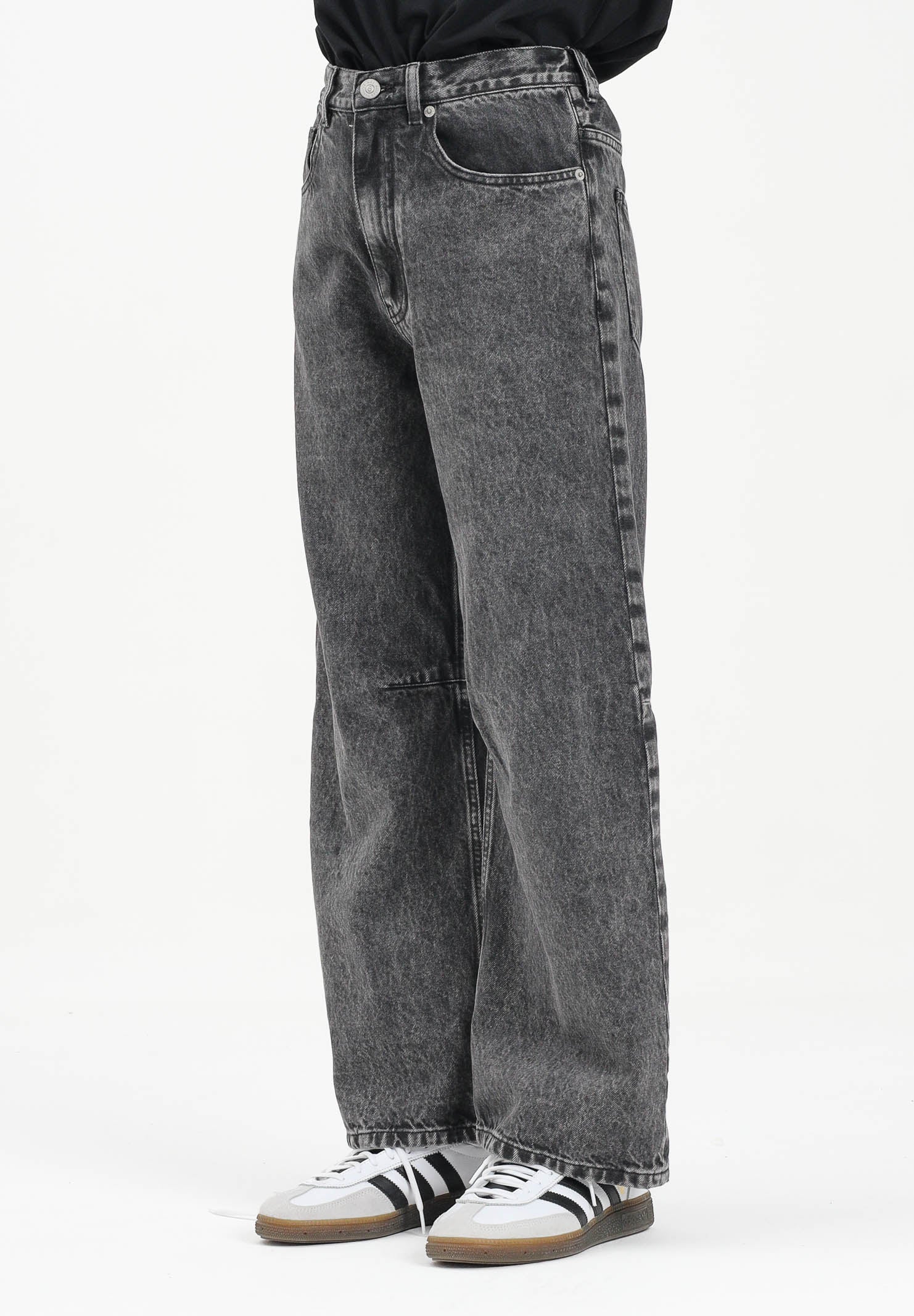MAISON MARGIELA Jeans per donna, ragazzi e bambini in denim nero con leggere sfumature M60844MM06D M602 MAISON MARGIELA